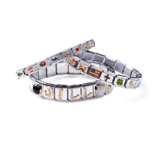 #1 Teacher Italian Link Bracelet Charm