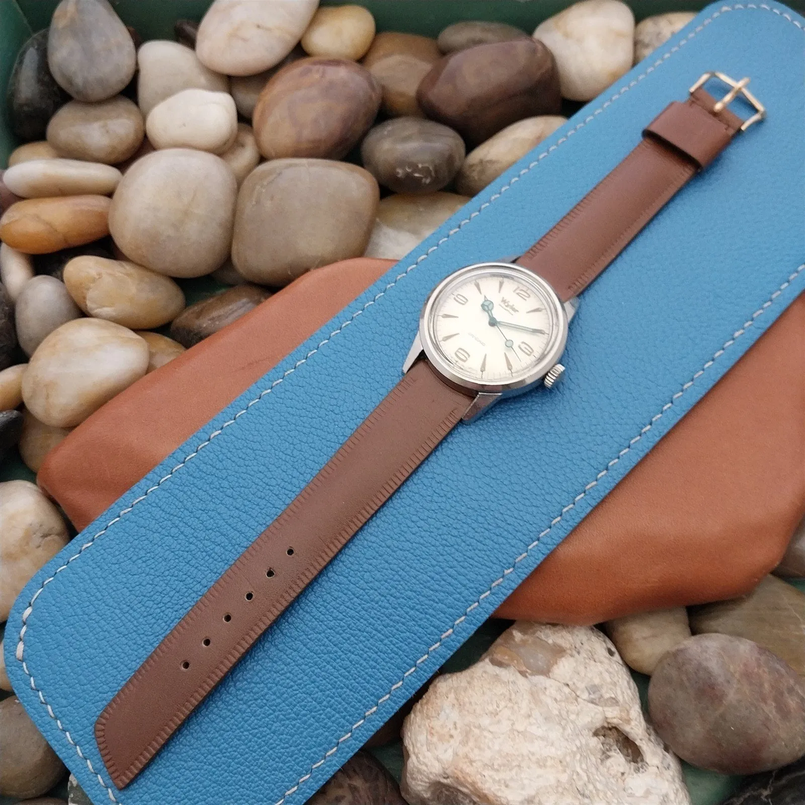 11/16" Kreisler Saddle Leather Tapered Unused Classic 1960s Vintage Watch Band
