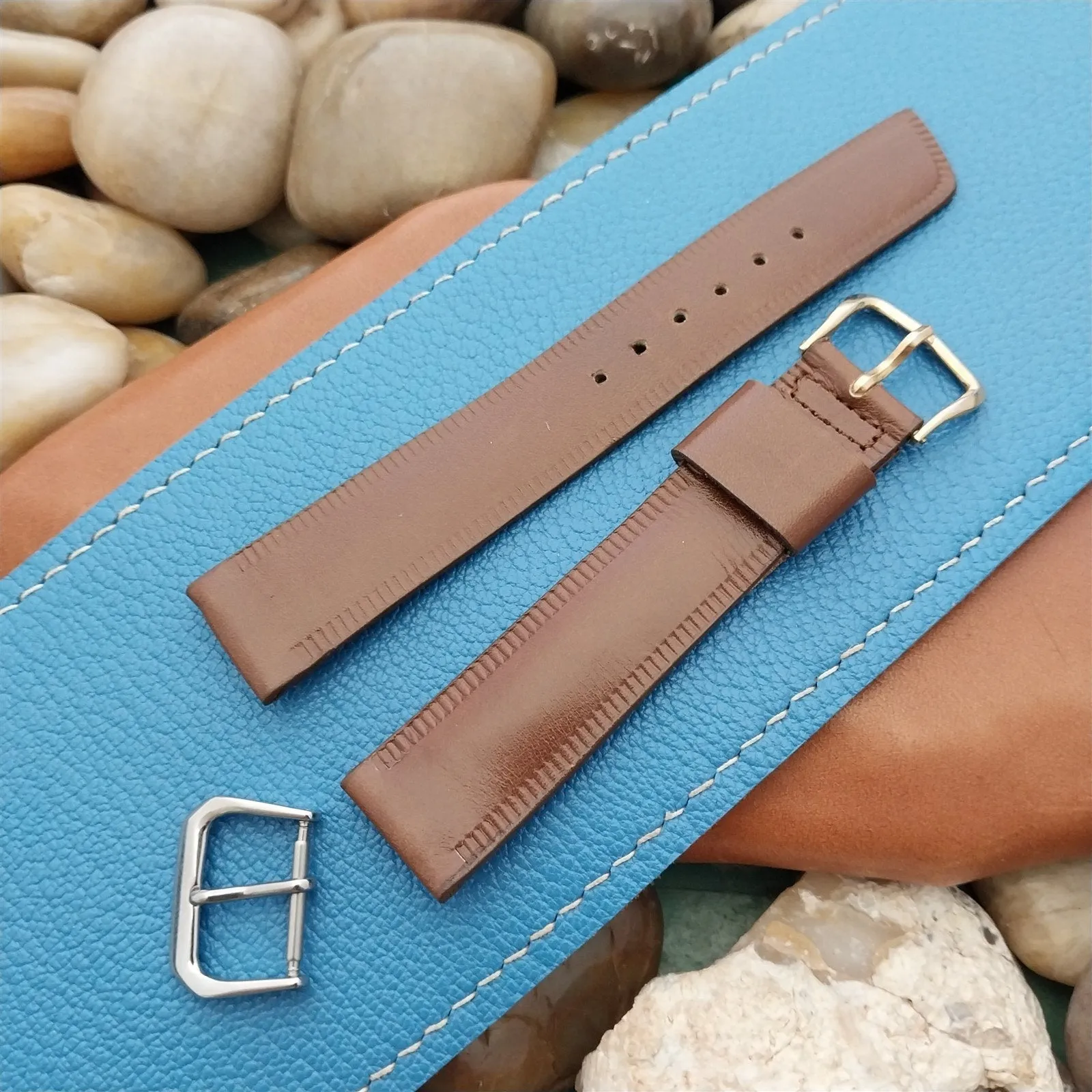 11/16" Kreisler Saddle Leather Tapered Unused Classic 1960s Vintage Watch Band