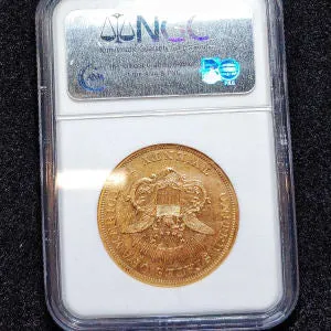 1860 $20 Liberty Head Double Eagle AU-58 (NGC)- $15K APR Value w/ CoA! ✿✓