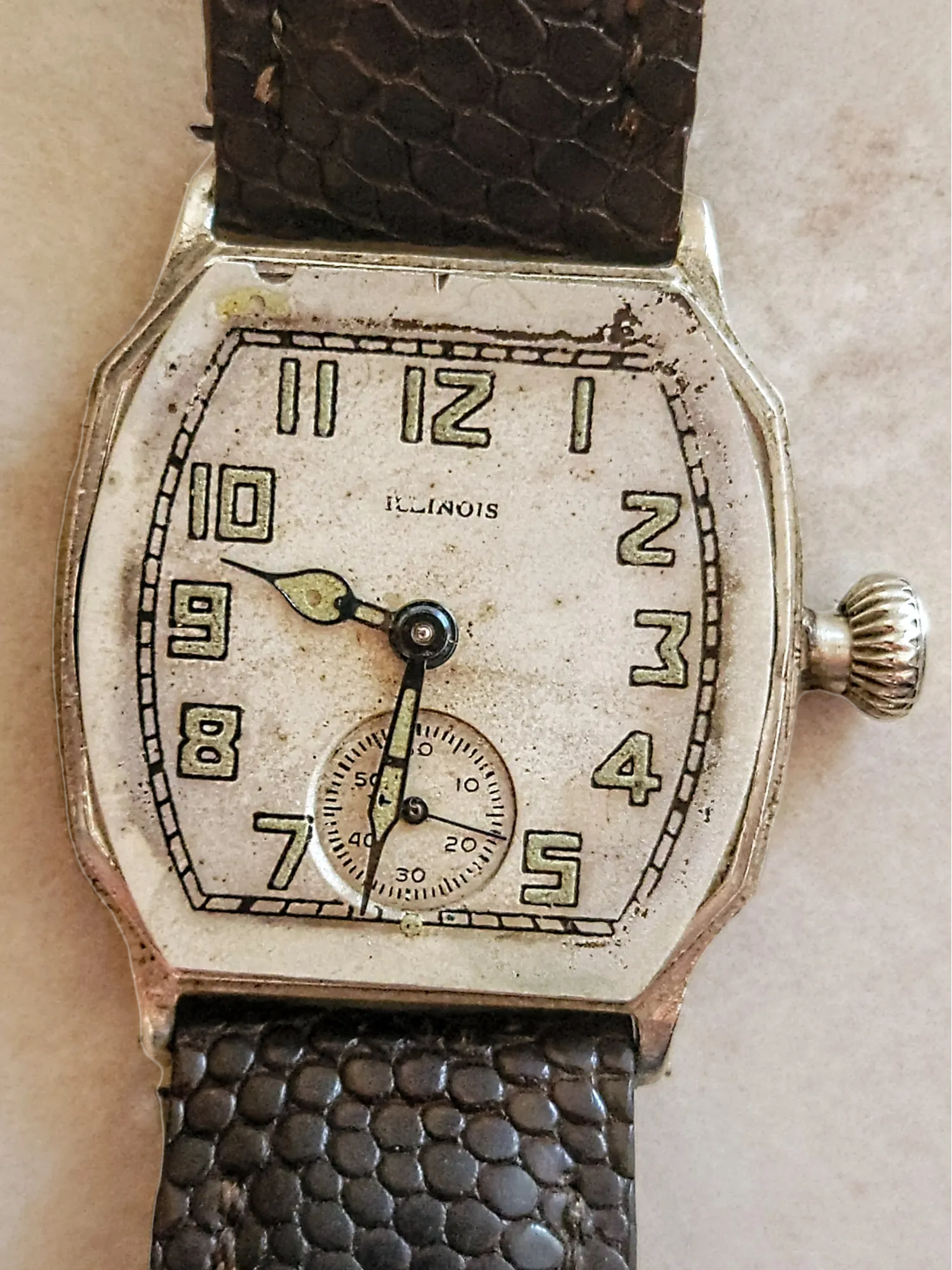 1929 ILLINOIS Atlantic Engraved Watch Grade 24 U.S.A. Made 14K G.F.