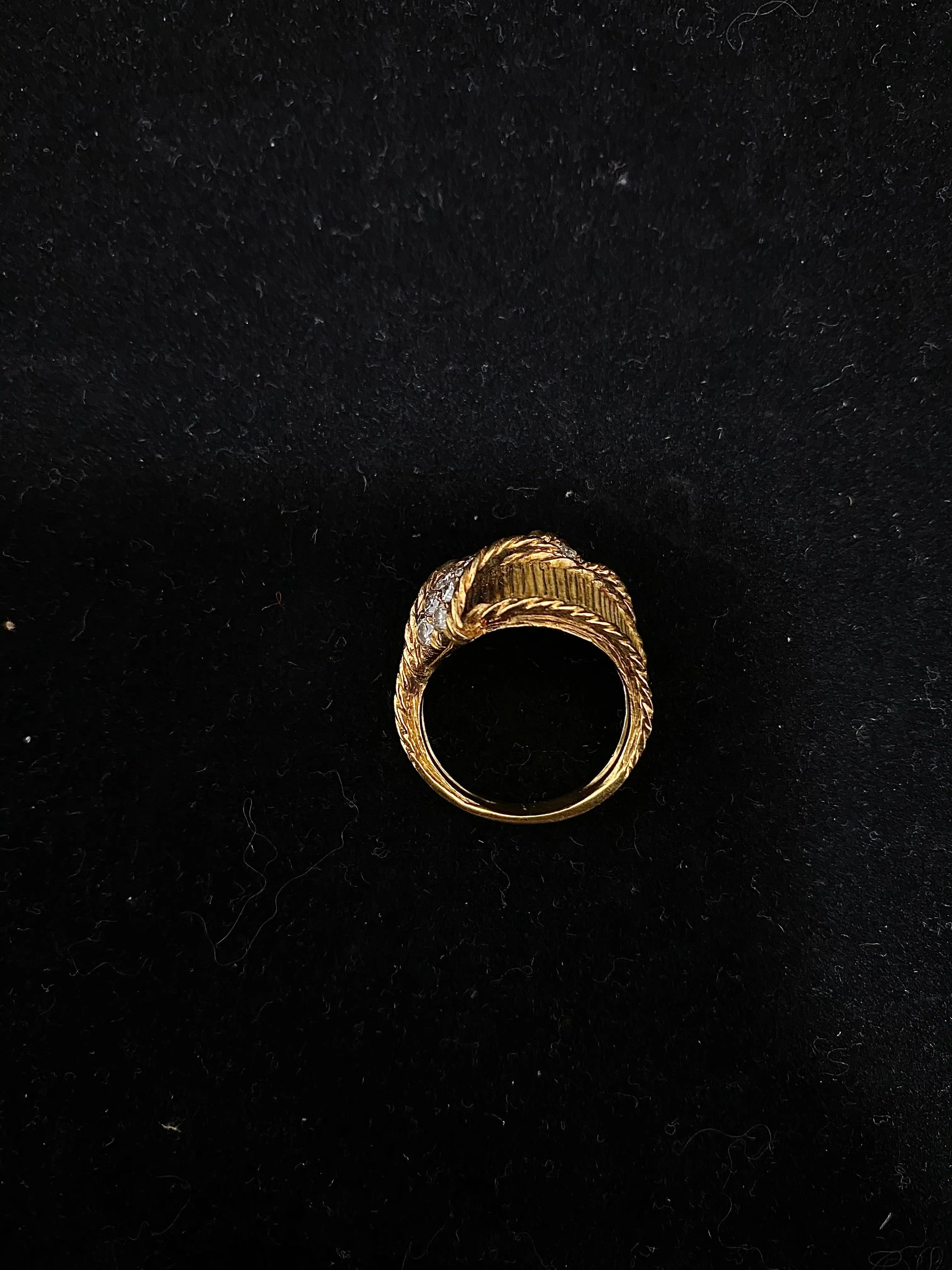 1930's French Designer 18K YG 20 Diamond Ring - $15K Appraisal Value w/ CoA }