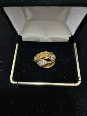 1930's French Designer 18K YG 20 Diamond Ring - $15K Appraisal Value w/ CoA }