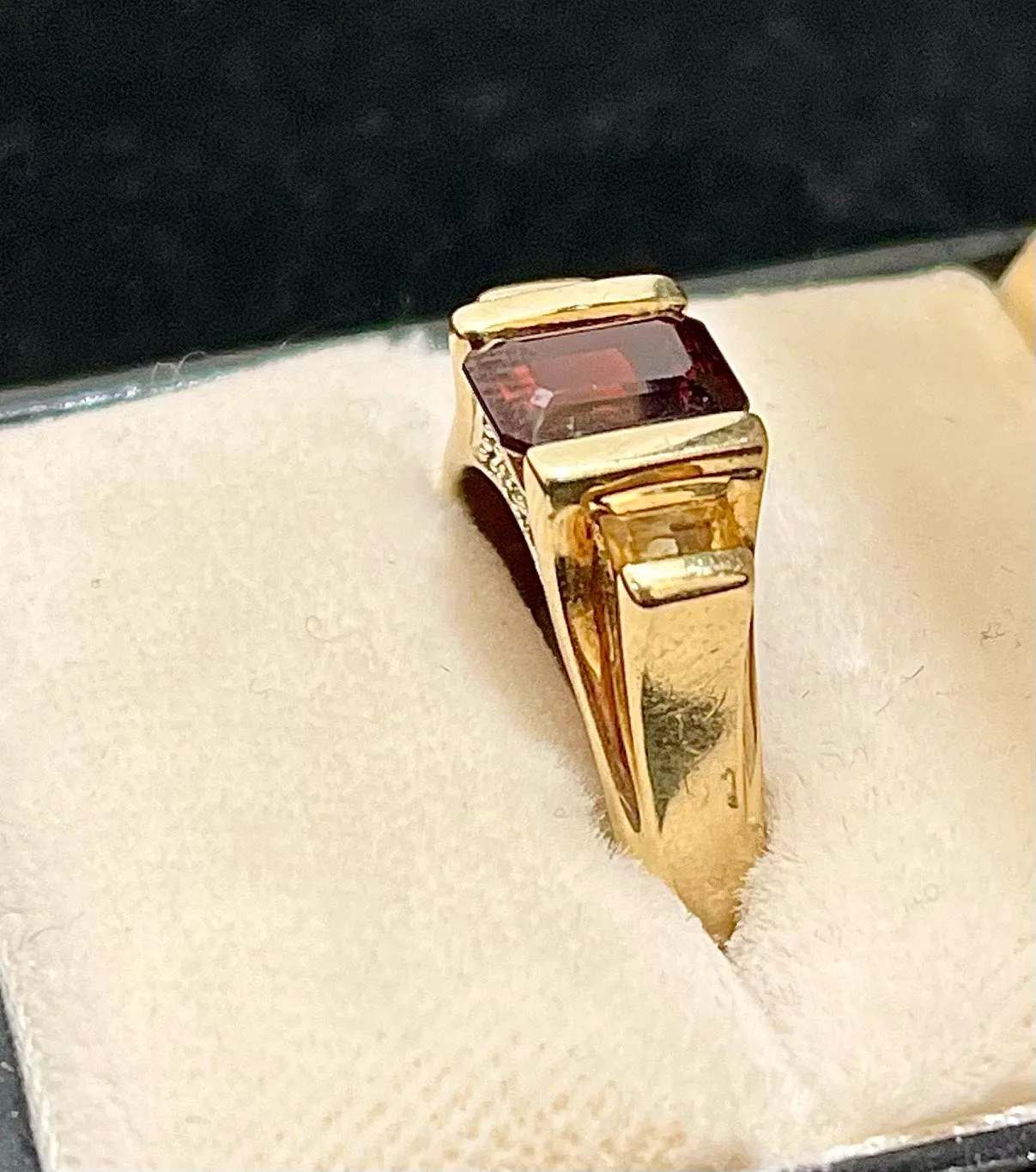 1940s Designer SYWG with Garnet & Topaz, marcasite stones Ring - $3K APR Value w/CoA!