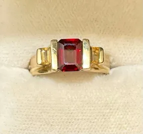 1940s Designer SYWG with Garnet & Topaz, marcasite stones Ring - $3K APR Value w/CoA!