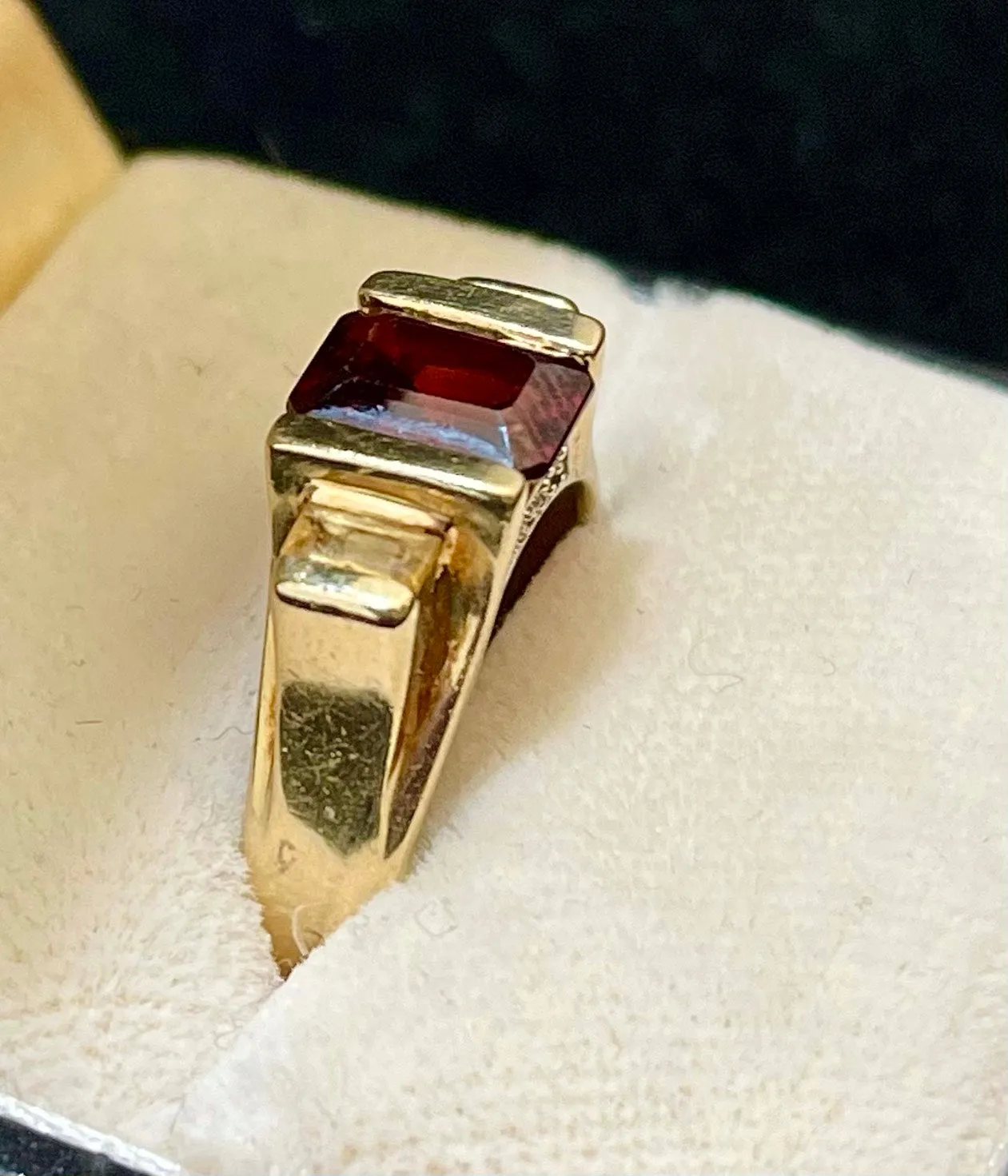 1940s Designer SYWG with Garnet & Topaz, marcasite stones Ring - $3K APR Value w/CoA!