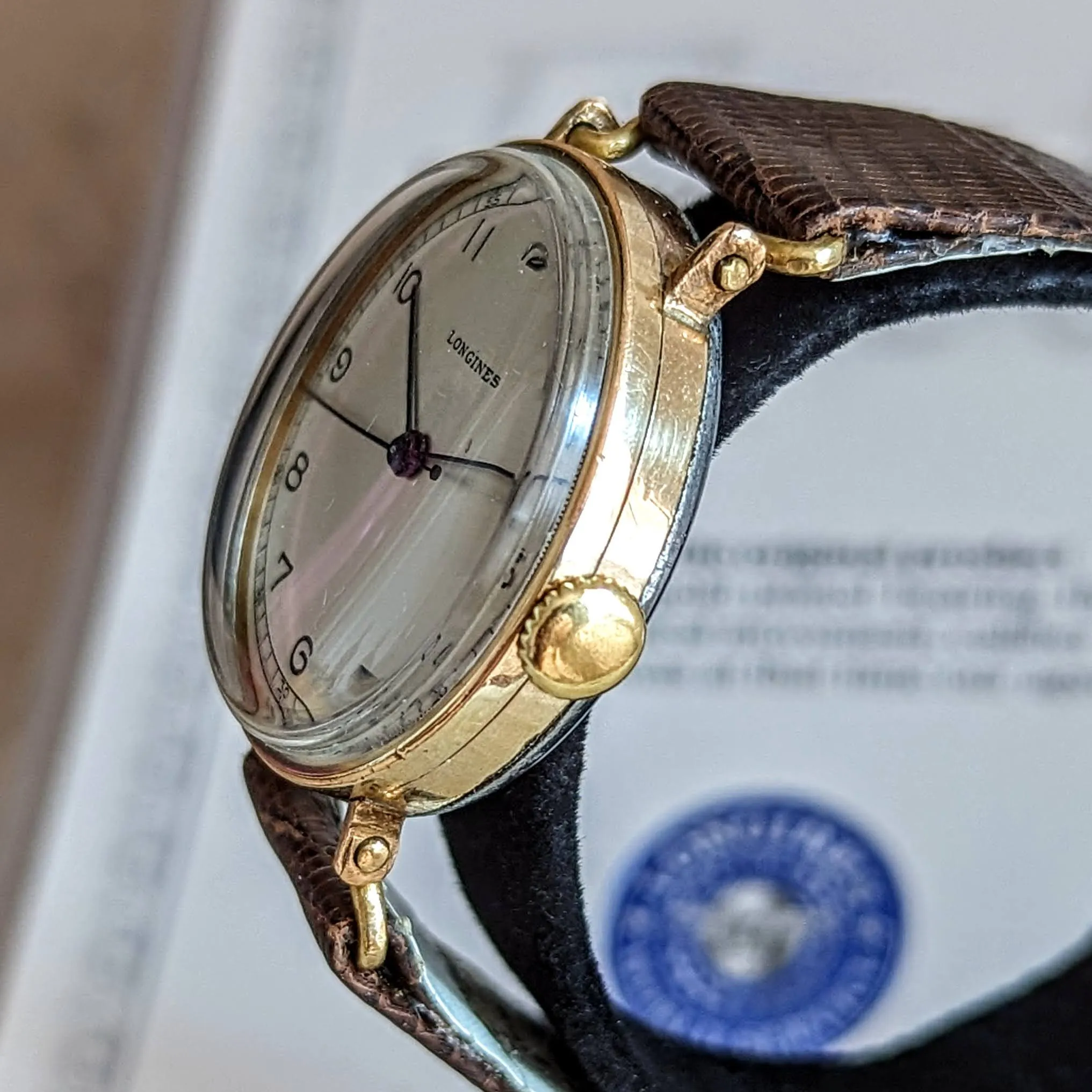 1942 LONGINES Mechanical Wristwatch Ref. 5017 Flexible Lugs Vintage Watch
