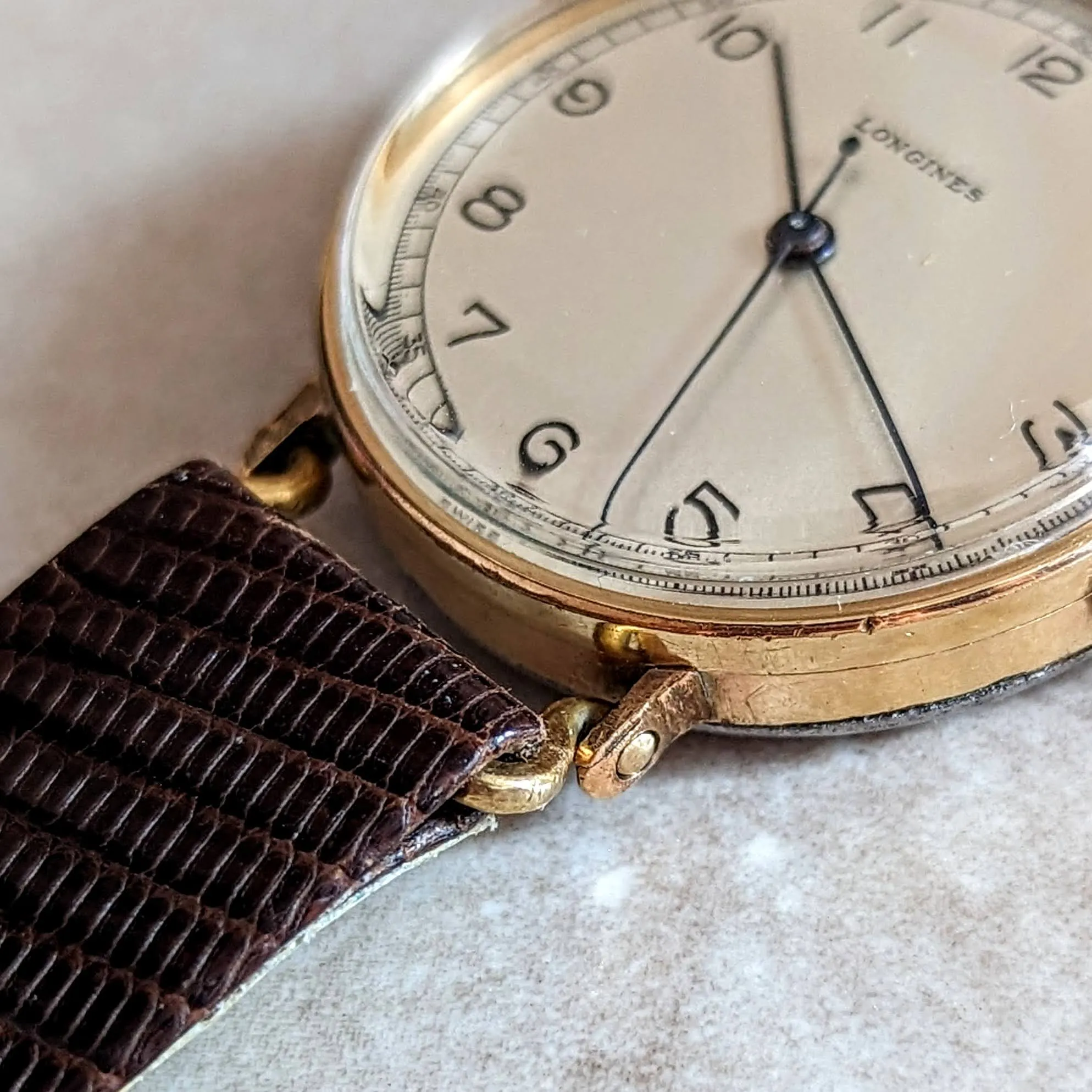 1942 LONGINES Mechanical Wristwatch Ref. 5017 Flexible Lugs Vintage Watch