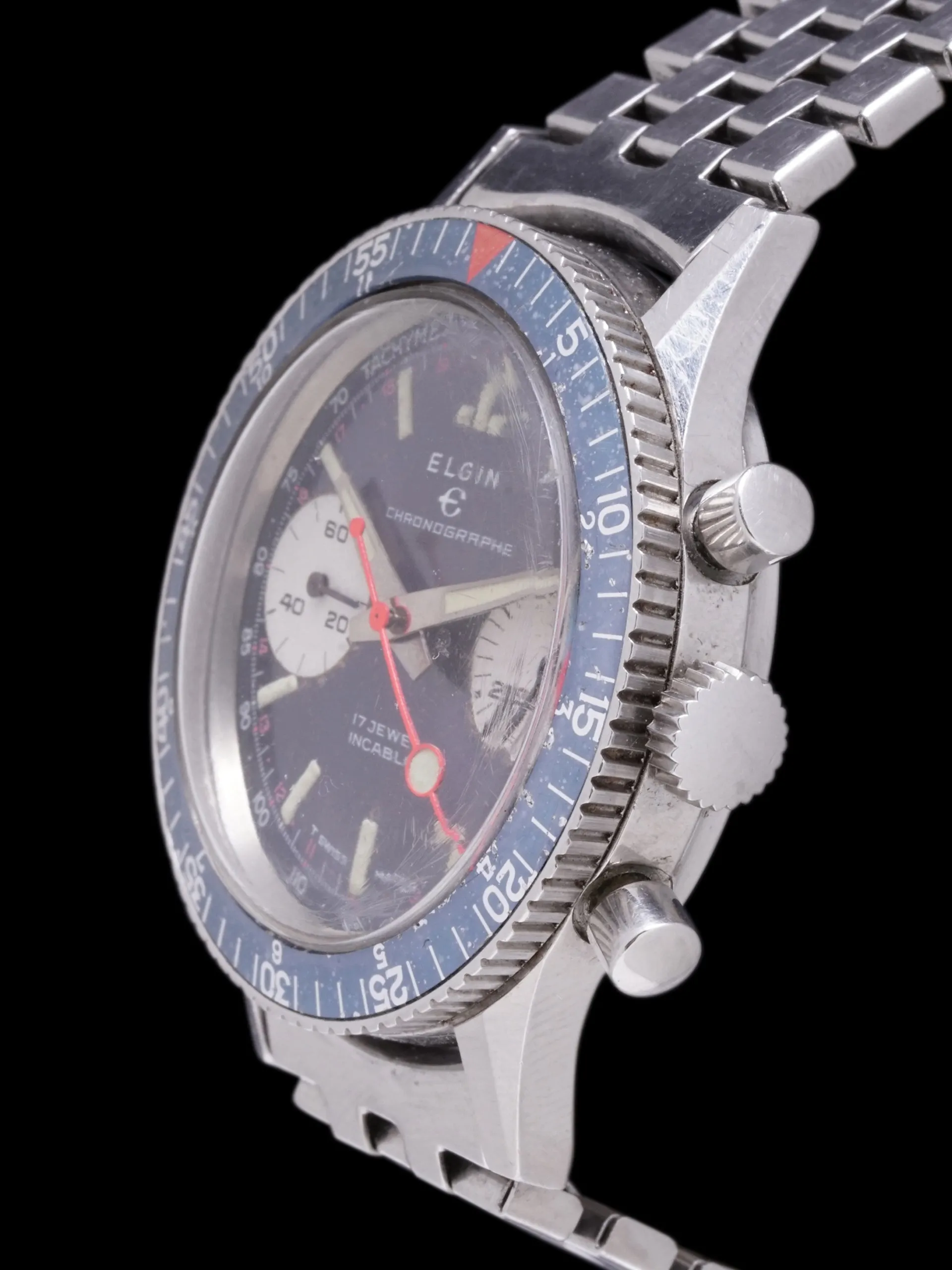1960s Elgin Incabloc Chronograph (Ref. 3340) Valjoux Cal. 7733