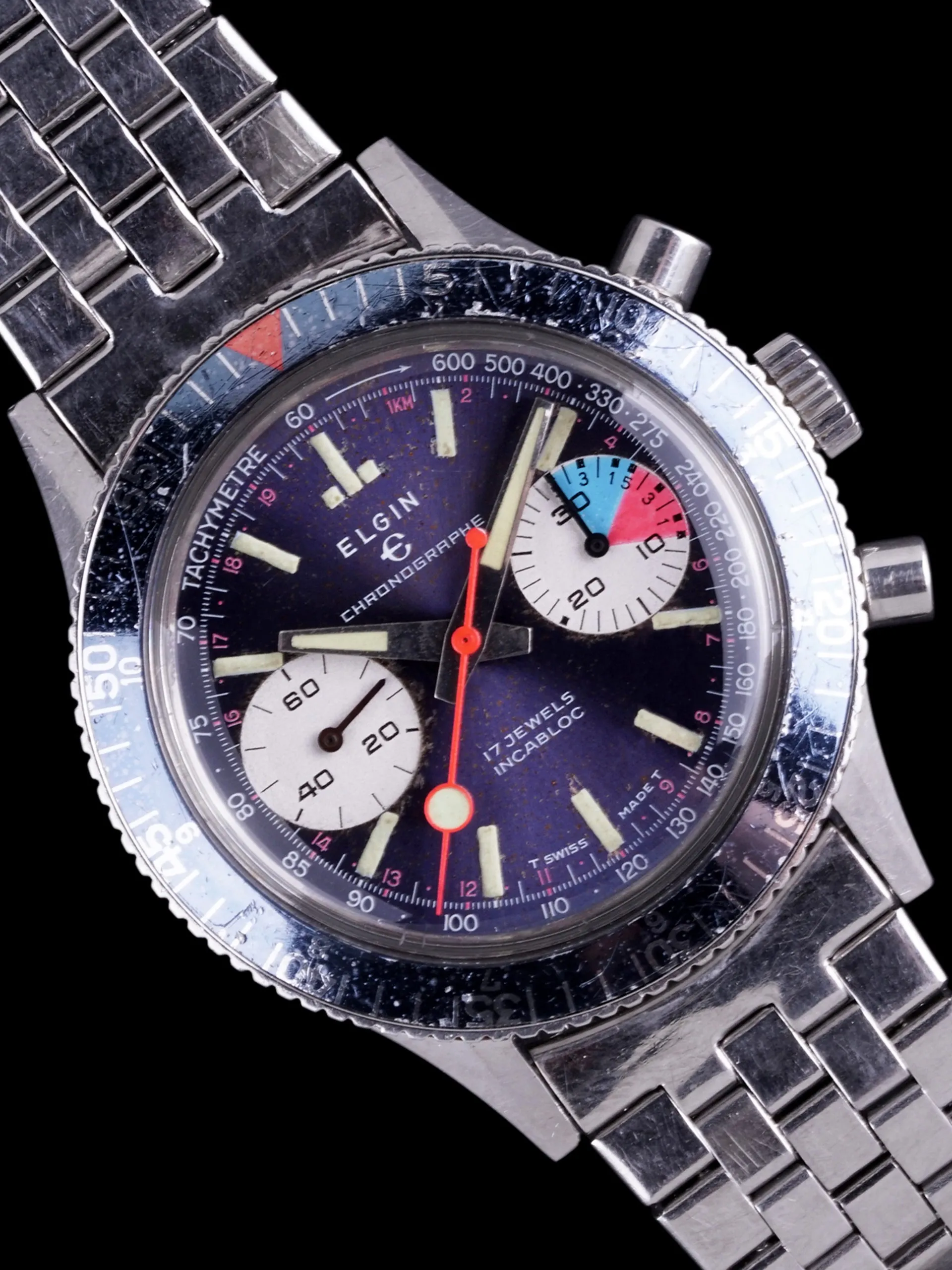 1960s Elgin Incabloc Chronograph (Ref. 3340) Valjoux Cal. 7733