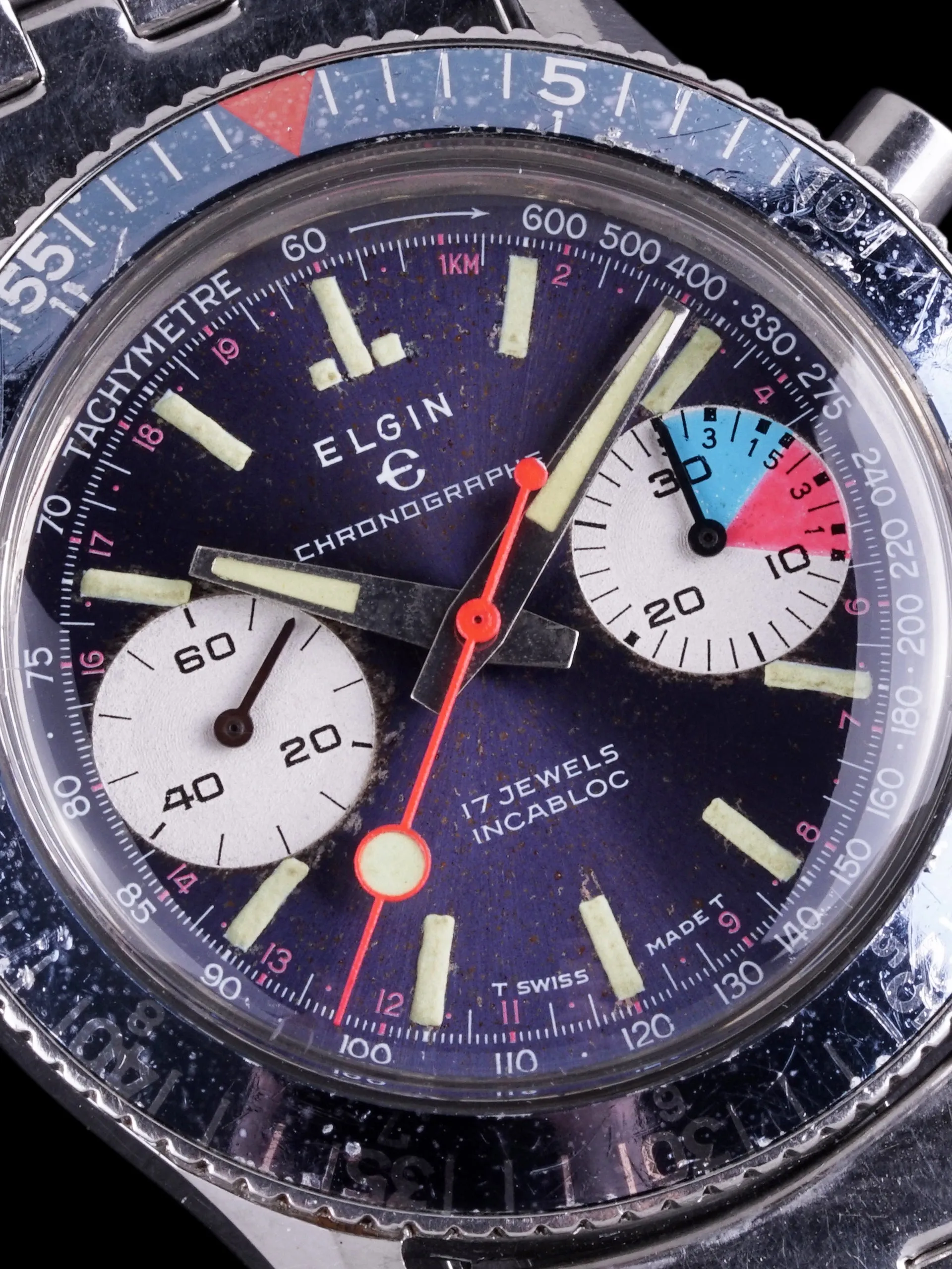 1960s Elgin Incabloc Chronograph (Ref. 3340) Valjoux Cal. 7733