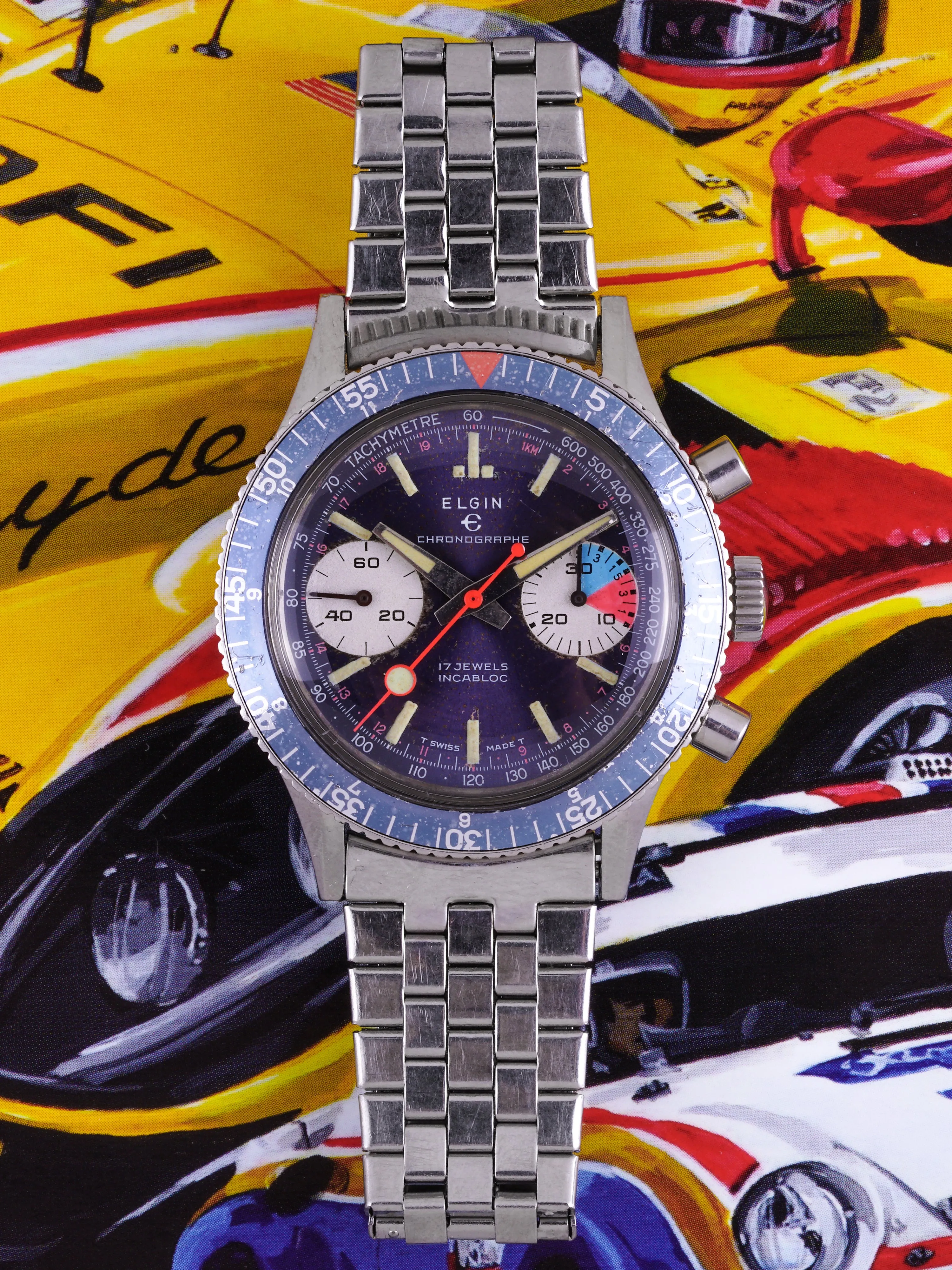1960s Elgin Incabloc Chronograph (Ref. 3340) Valjoux Cal. 7733