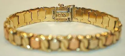 1960's Two-Tone "X" Motif Bracelet in 14K Yellow & Rose Gold  - $5K VALUE