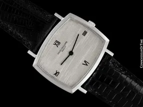 1970 Patek Philippe Classic Vintage Mens Ultra Thin Retro TV Watch - 18K White Gold