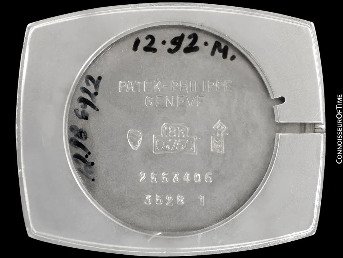 1970 Patek Philippe Classic Vintage Mens Ultra Thin Retro TV Watch - 18K White Gold