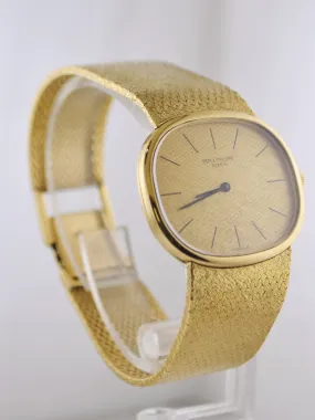 1970's Patek Philippe Oval Wristwatch w/ Original Band in 18 Karat Yellow Gold - $50K VALUE