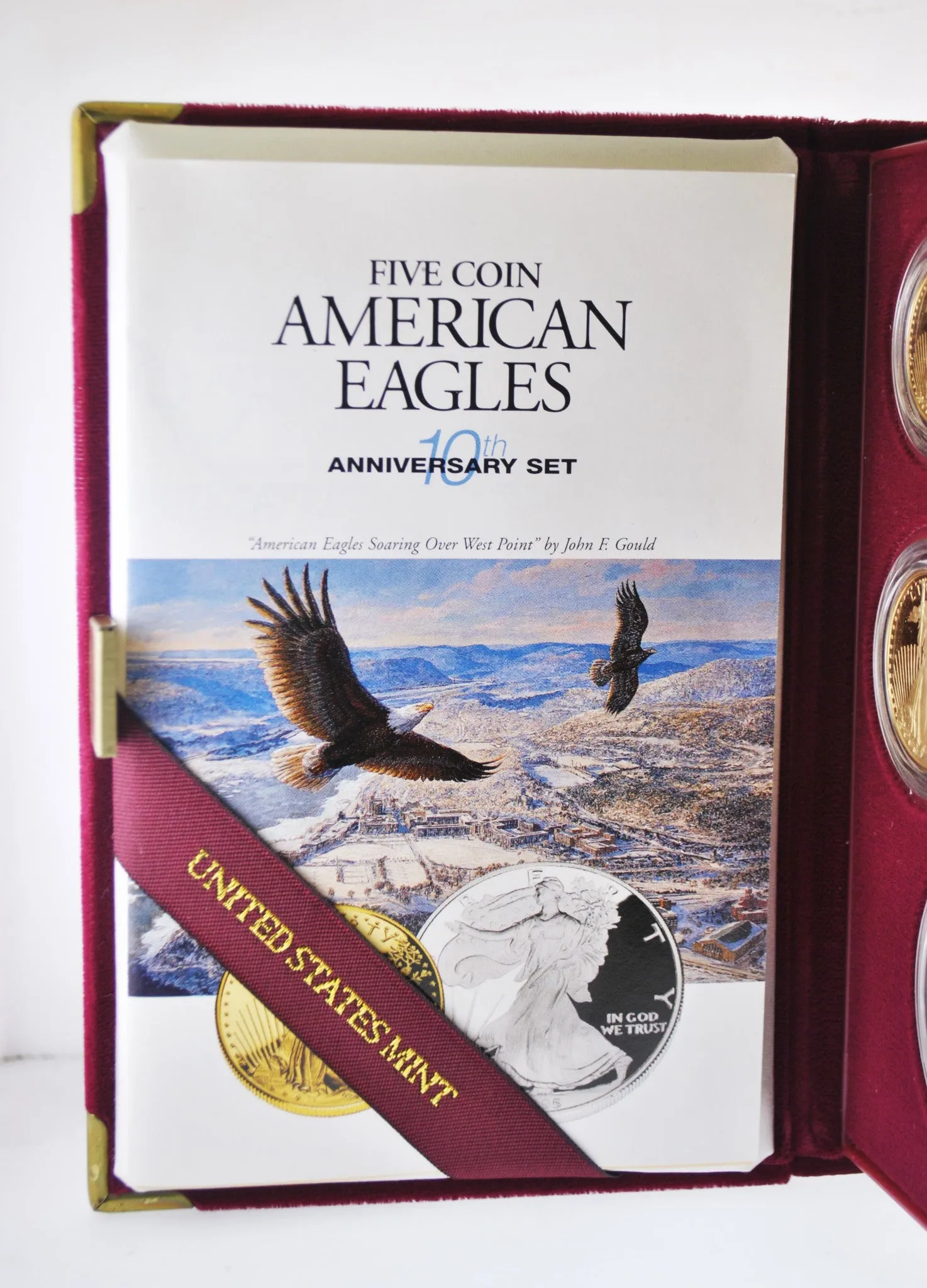1995 W Gold American Eagle 10th Anniversary Set Gem-Proof 5 Coins w/ Original Box -$12K Value w/ CoA! ✓