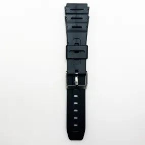 20 MM PVC Metal Style Watch Band Black Color Quick Release Regular Size Watch Strap