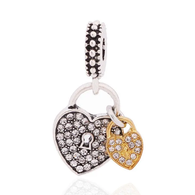 2017 New Plated Silver Beads Abstract Gold Style European Charms Bead Fit Pandora Style Bracelet Bangle Original Jewelry Making