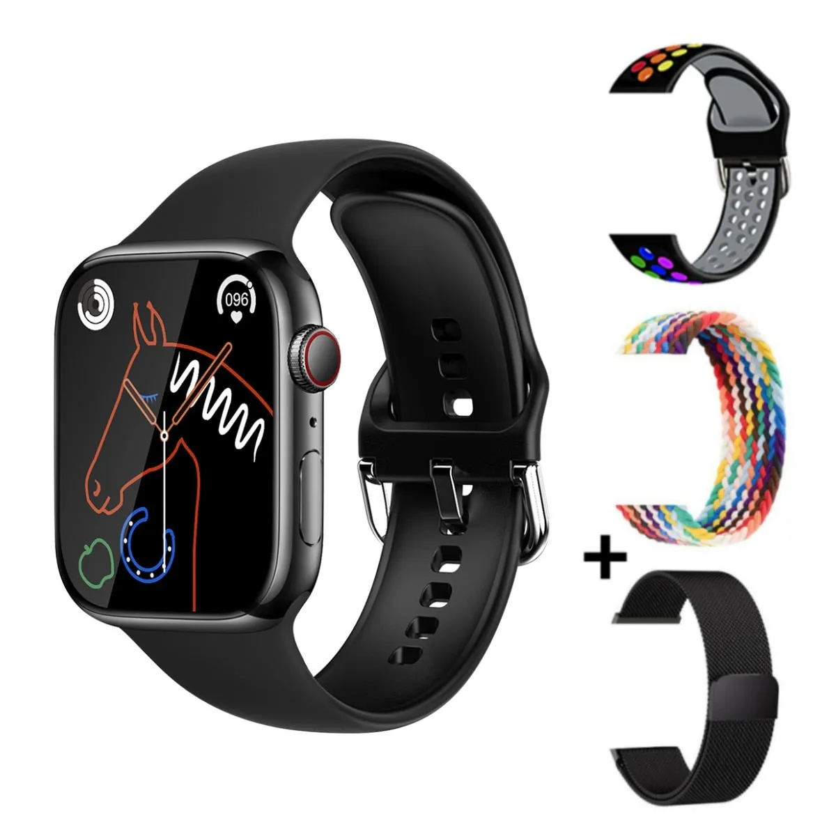 2023 Smart Watch Women Series 8 2.0; Screen Bluetooth Call Heart Rate Blood Pressure Men Smartwatch for Apple Watch IWO Watch 8