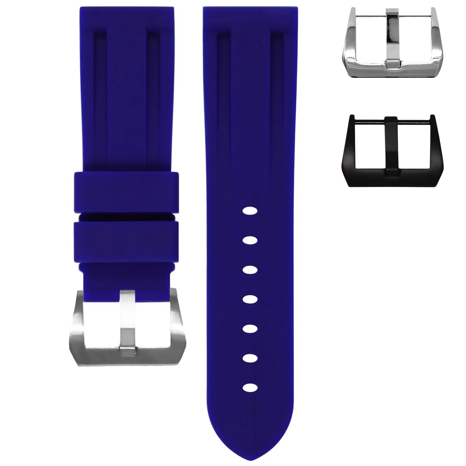 26MM LUG WIDTH STRAP - NAVY BLUE RUBBER
