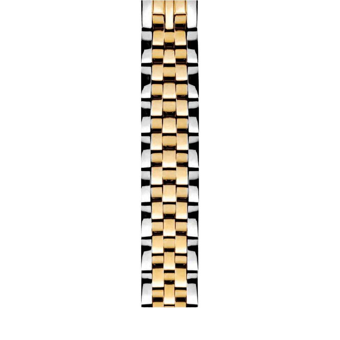 5 Link Two Tone Yellow Gold Plated & Steel Bracelet - Model 44-SS5TG