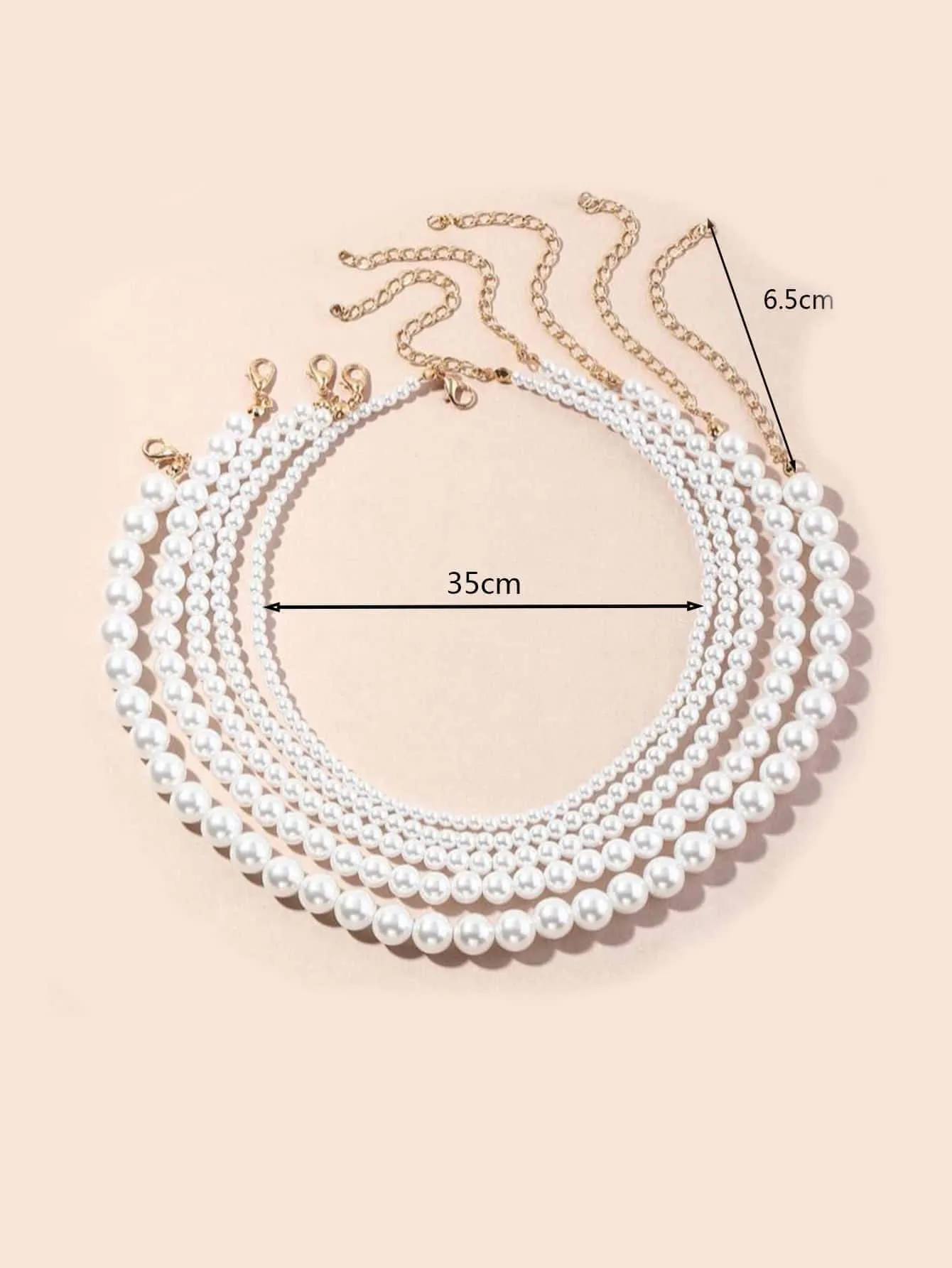 5pcs Pearl Decor Beaded Necklace for Women Jewelry for Women Gift for Her