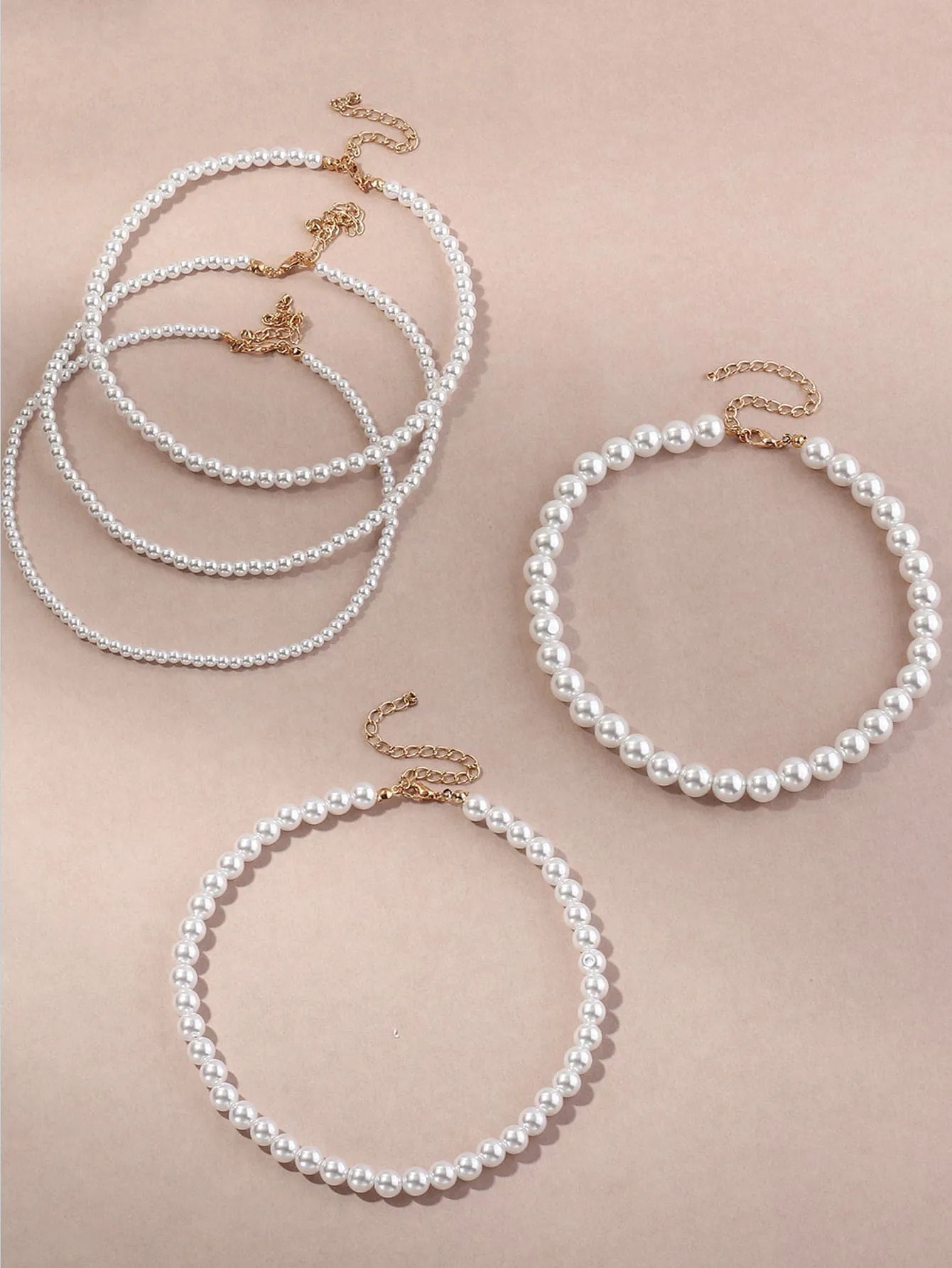 5pcs Pearl Decor Beaded Necklace for Women Jewelry for Women Gift for Her