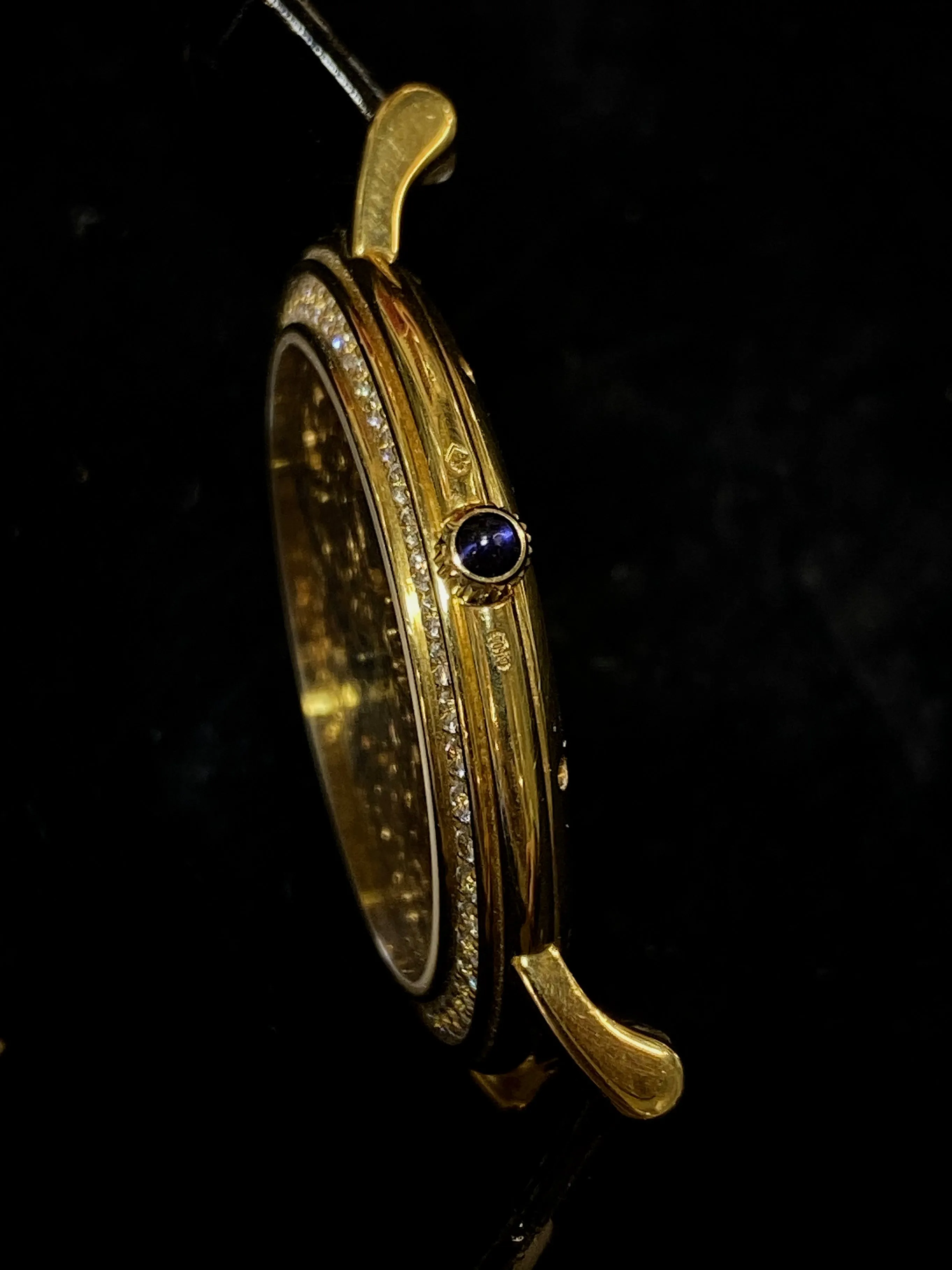 ALEXIS GARIN 18K Yellow Gold Skeleton Wristwatch w/ 55 Factory Diamond Bezel and 26 Factory Diamond Rotor! $100K Appraisal Value! ✓