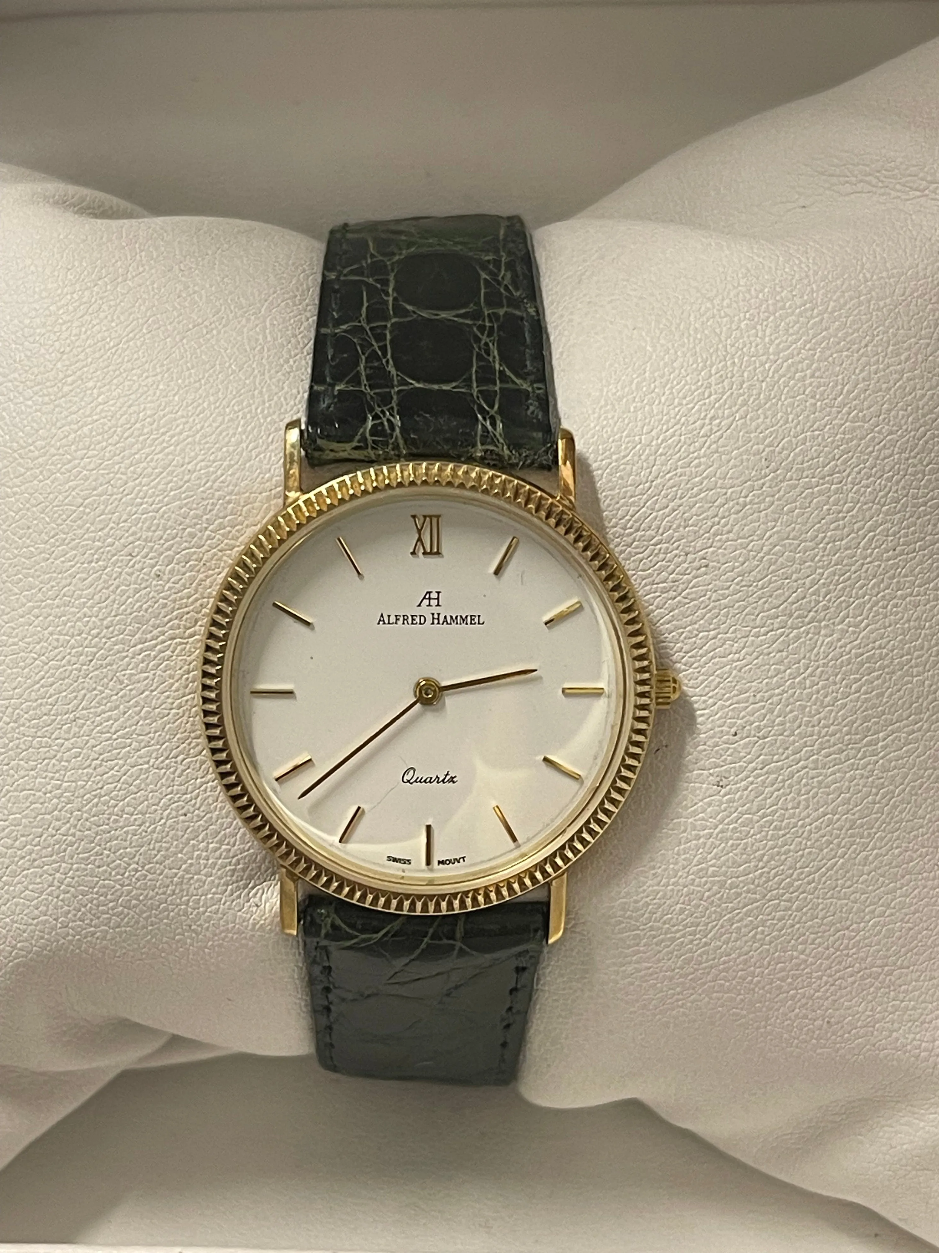 Alfred Hammel Solid Yellow Gold Beautiful Men's Wrist Watch  - $15K APR w/ COA!!