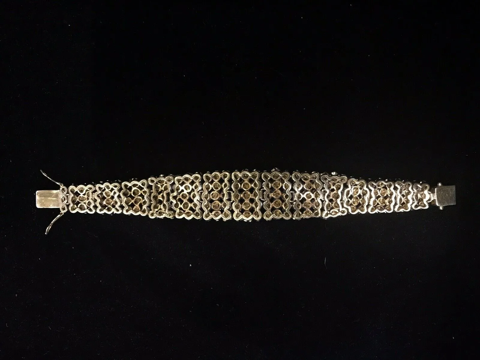 Amazing Vintage Solid Gold & Silver Diamond Bracelet, Approx. 25 Cts. - $50K APR Value w/ CoA!