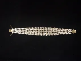Amazing Vintage Solid Gold & Silver Diamond Bracelet, Approx. 25 Cts. - $50K APR Value w/ CoA!