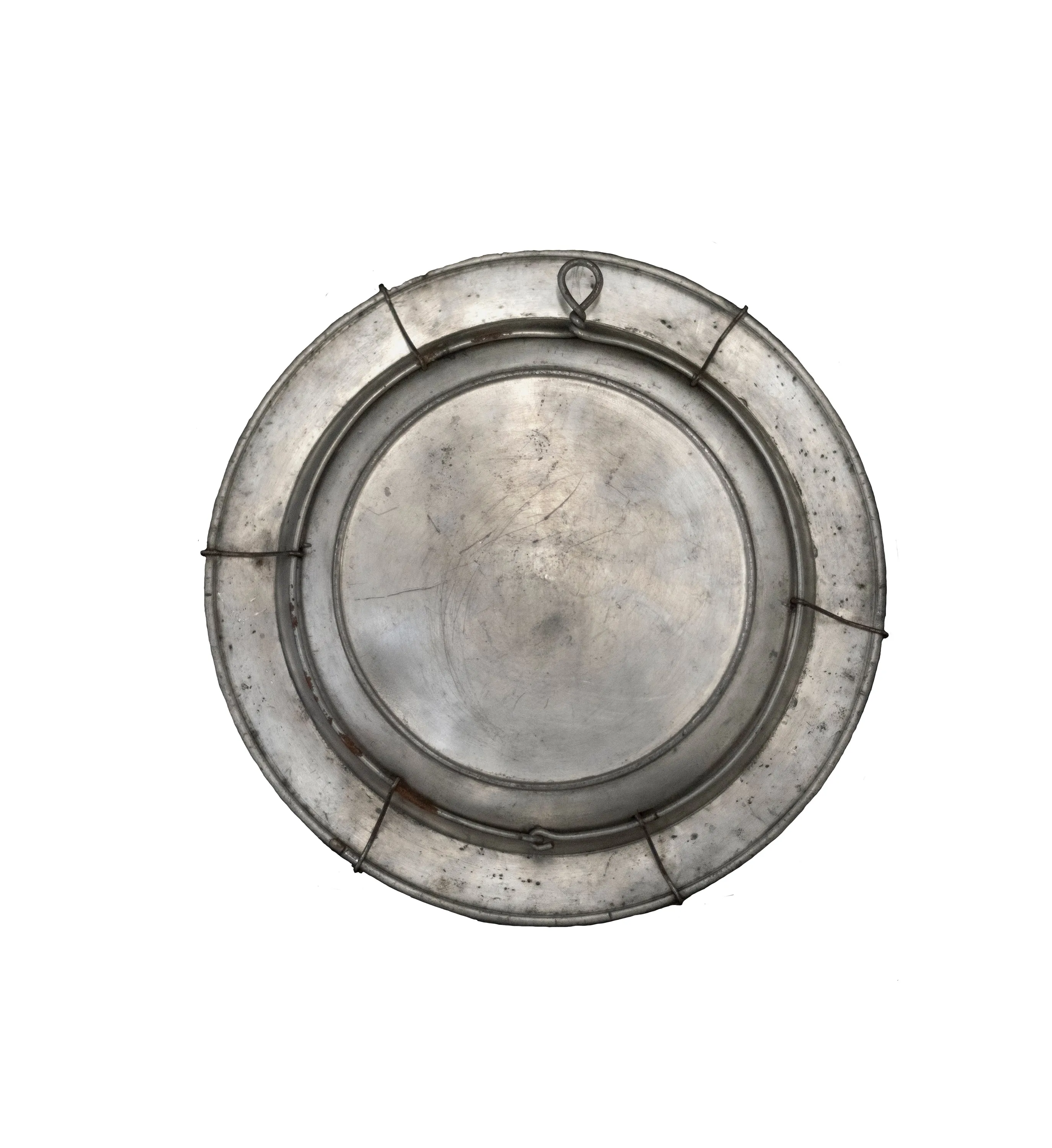 ANTIQUE 1808 Pewter English Plate with Hallmarks, Ownership Marks and Hanger - $6K Appraisal Value w/ CoA!  