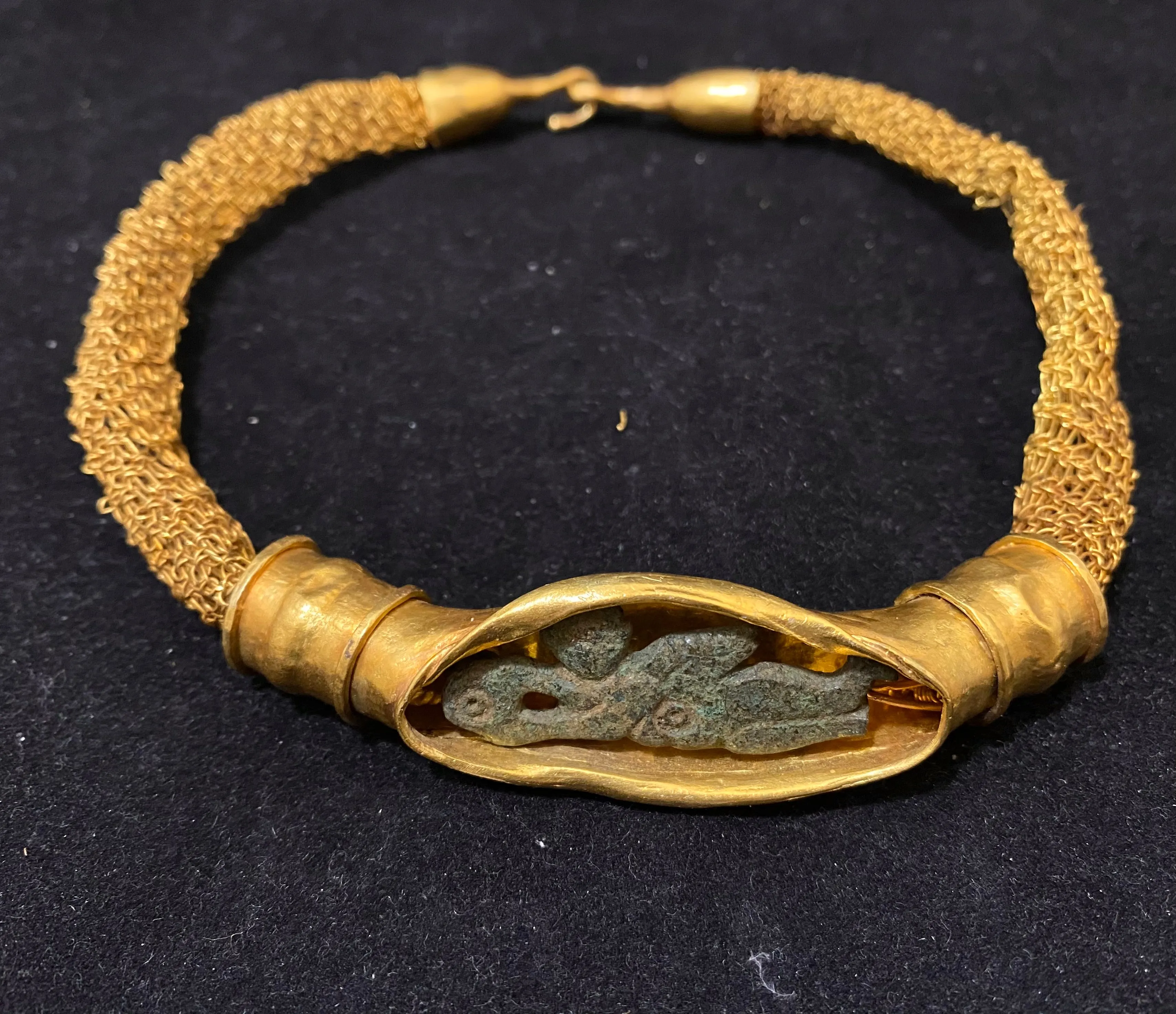 Antique 22K Lebanese Ancient Rock Choker - $30K Appraisal Value w/ CoA!