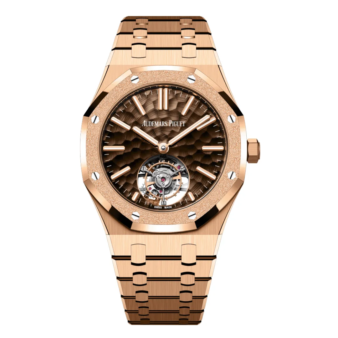 Audemars Piguet Royal Oak 26730OR.GG.1320OR.01 Selfwinding Tourbillon Rose Gold Brown Dial