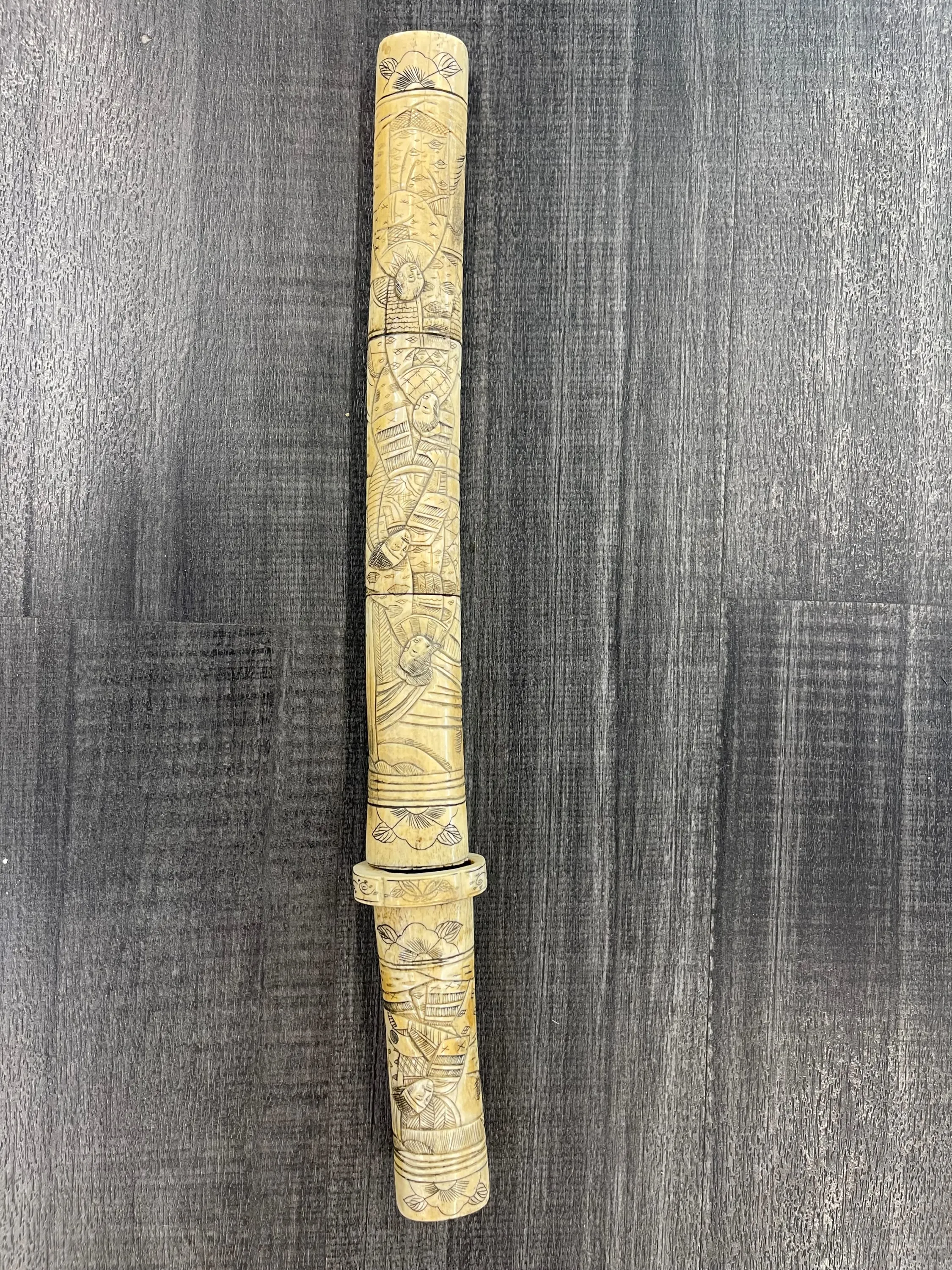 Authentic 19/20th Century Handmade Carved Bone / Ivory Dagger Sword - $8K Appraisal Value!