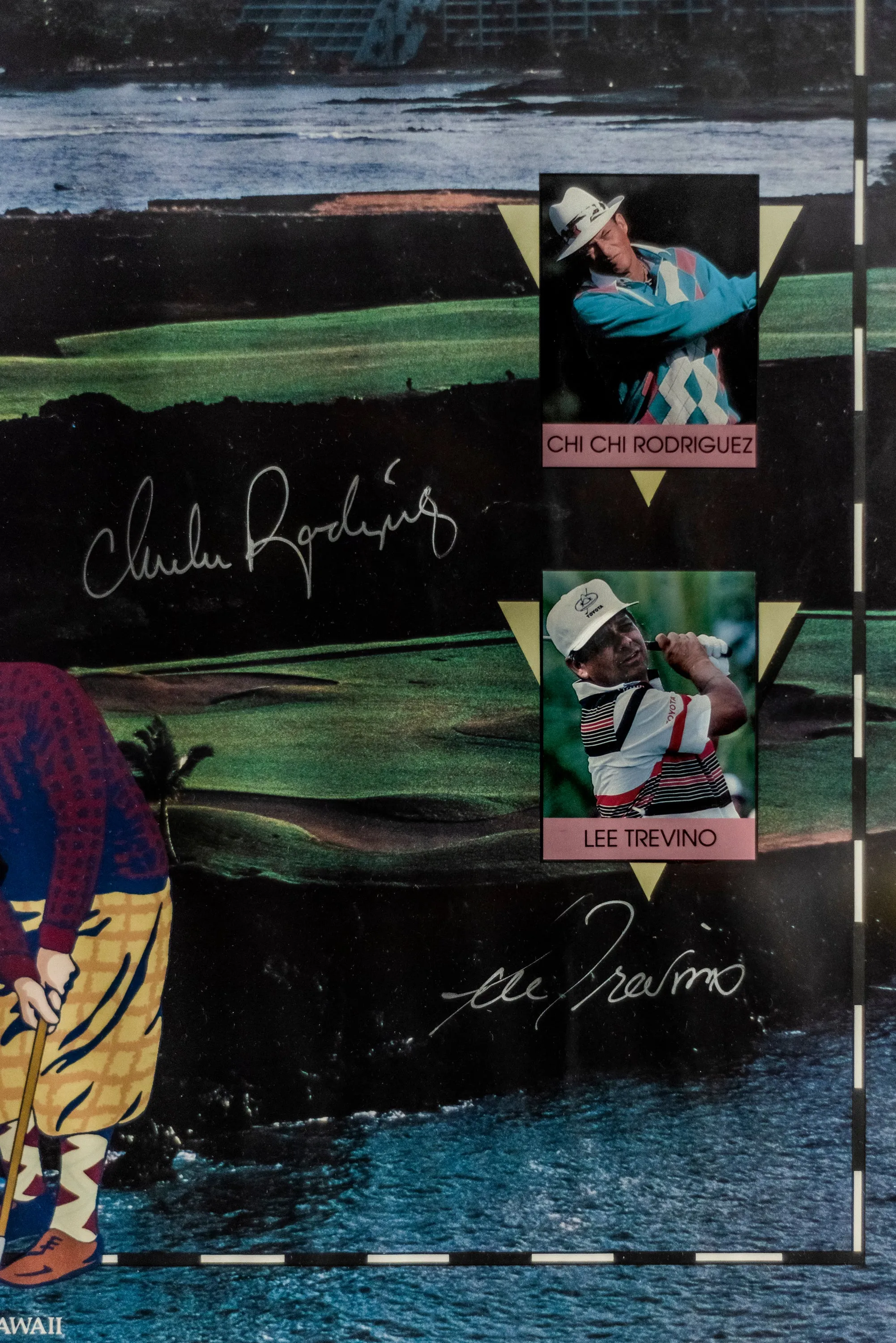 Autographed 1991 Senior Skins Game Poster w/5 Signatures - $10K APR w/ CoA!