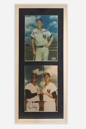 Autographed MICKEY MANTLE & ROGER MARIS NY Yankees Framed Photos 1960s - APR $4K
