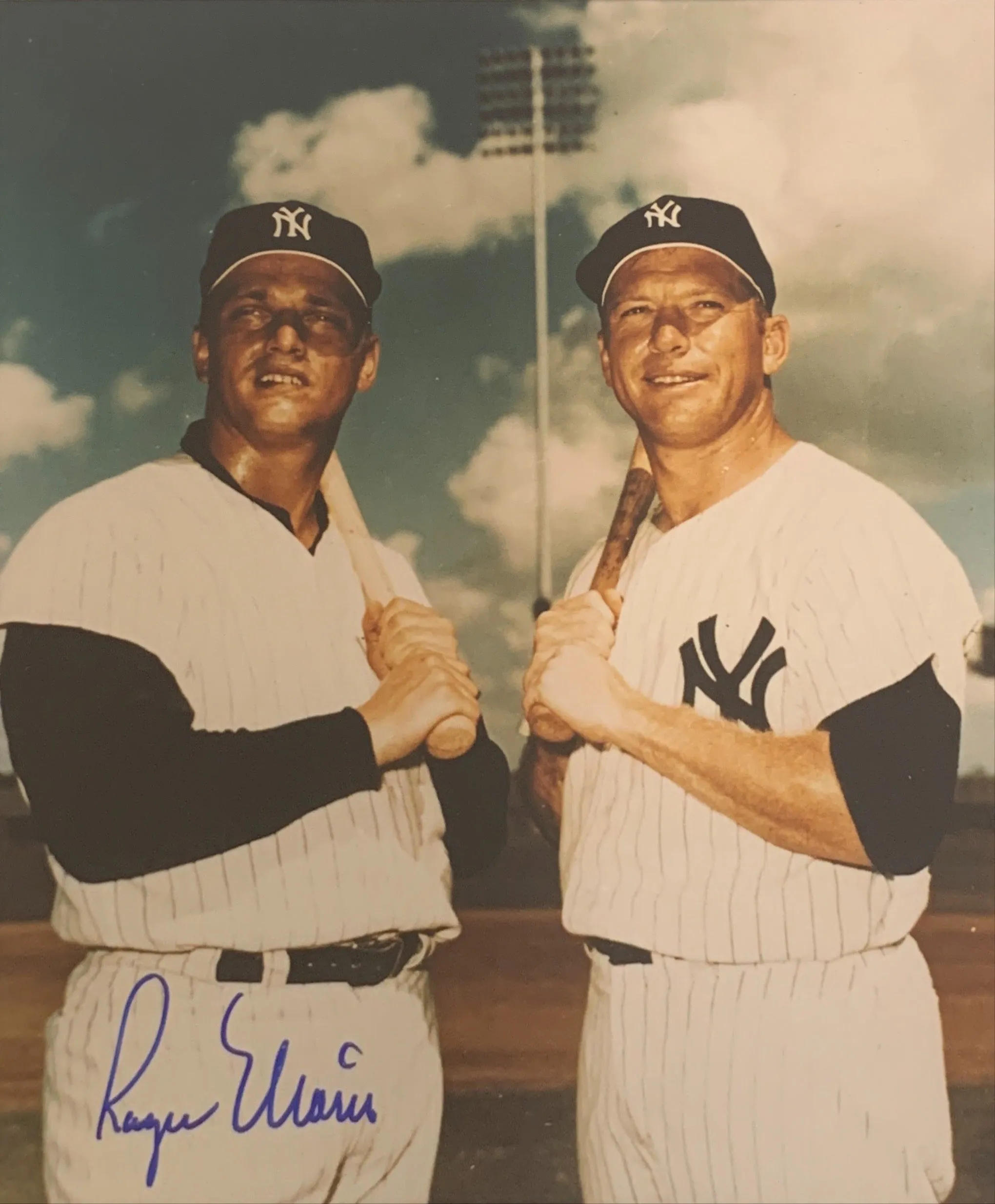 Autographed MICKEY MANTLE & ROGER MARIS NY Yankees Framed Photos 1960s - APR $4K