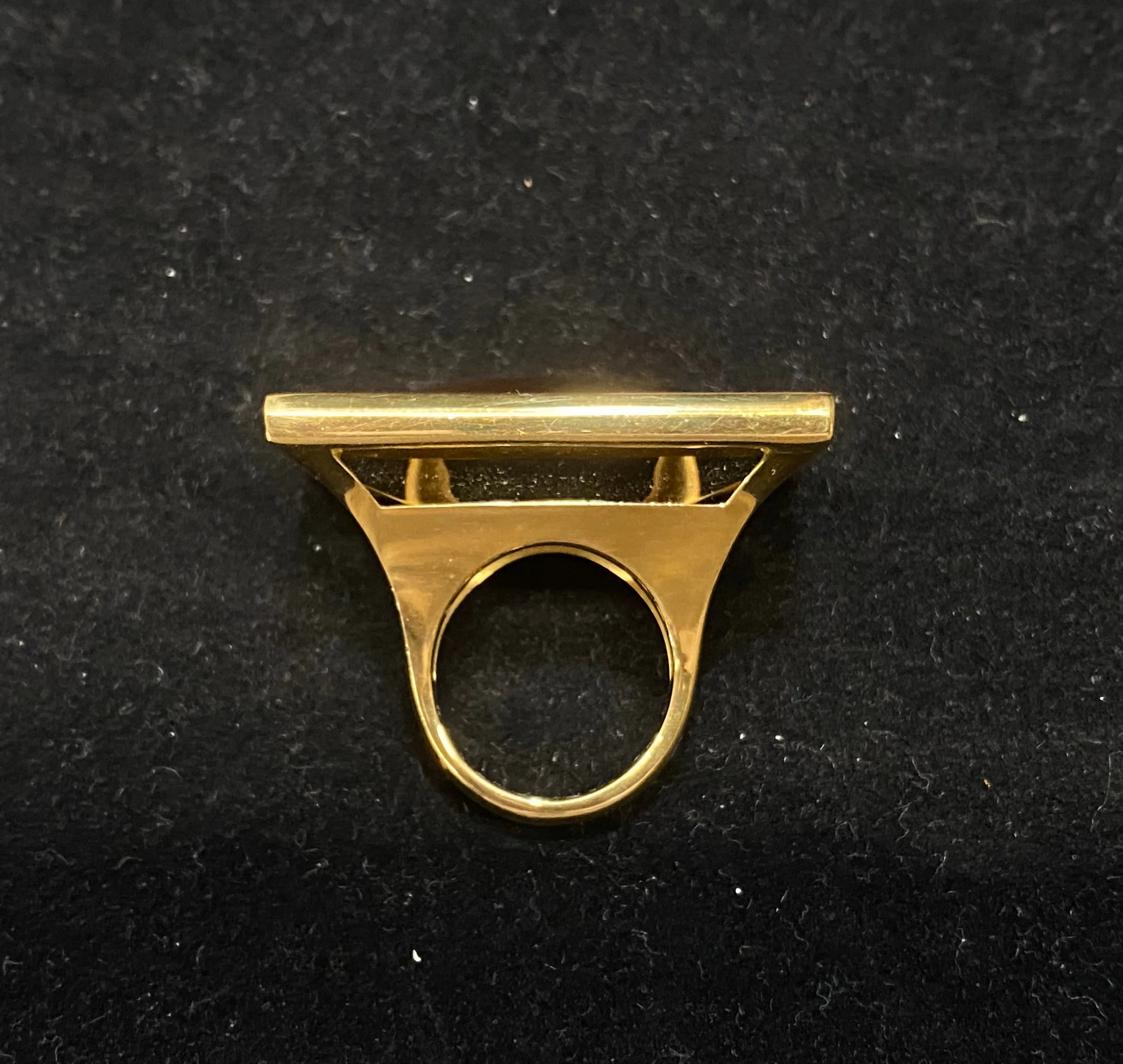 BACCARAT 18K Yellow Gold with Brown Mordore Lead Crystal Ring - $20K Appraisal Value w/CoA}