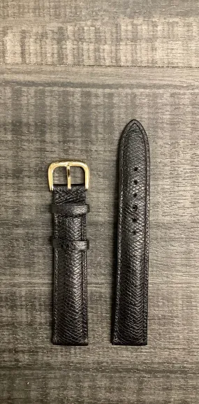 BAUME & MERCIER Black Padded Lizzard Watch Strap - $500 APR VALUE w/ CoA! ✓