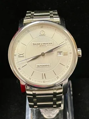 Baume & Mercier Classima Automatic Date Feature SS Men's Watch - $8K APR w/ COA!