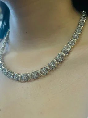 Beautiful "266" Diamonds Solid Yellow & White Gold Necklace - $80K APR w/ CoA!!!