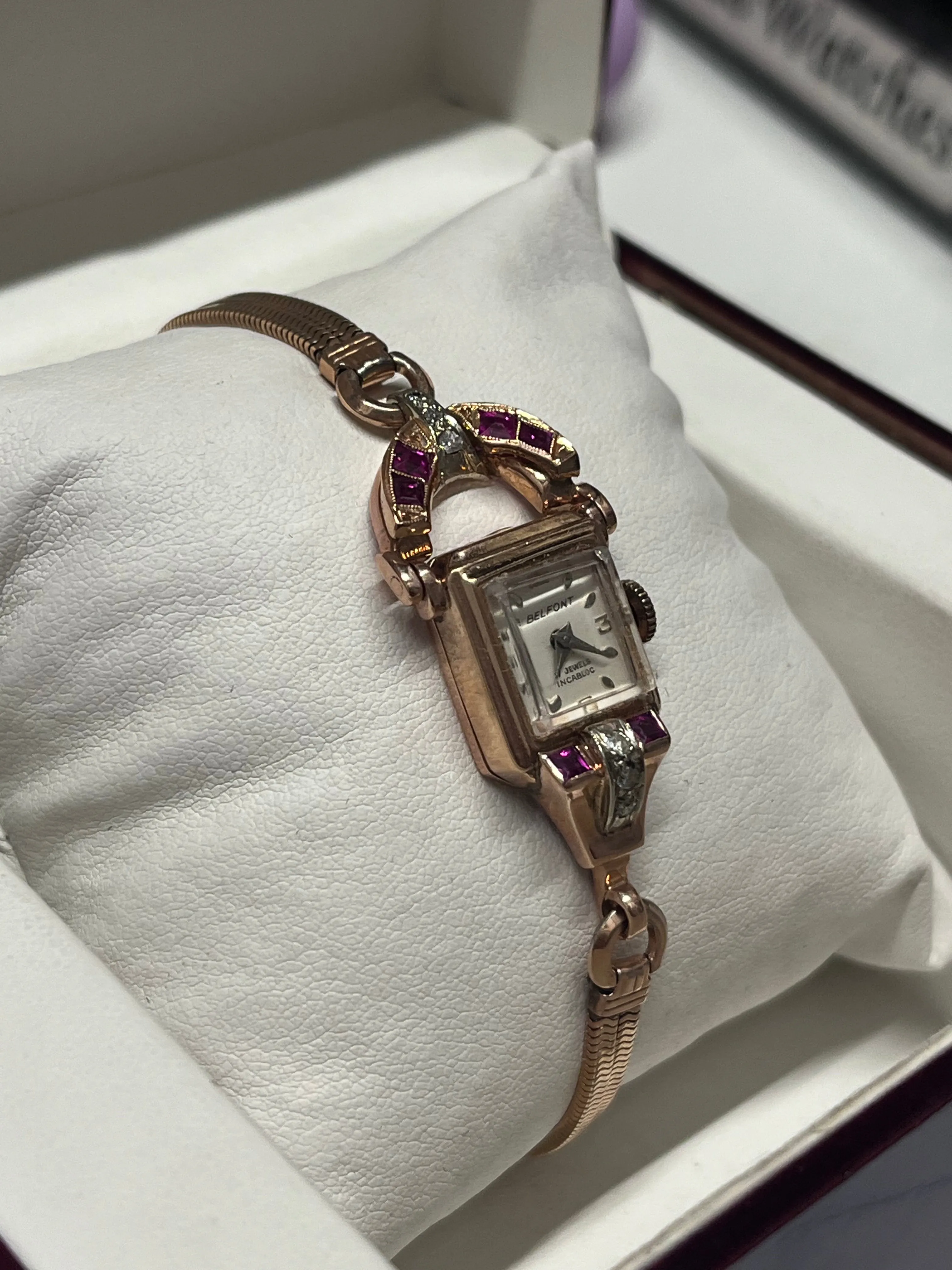 BELFONT Beautifully Rare And Unique 12K GF Ladies' Wristwatch - $20K APR w/ COA!