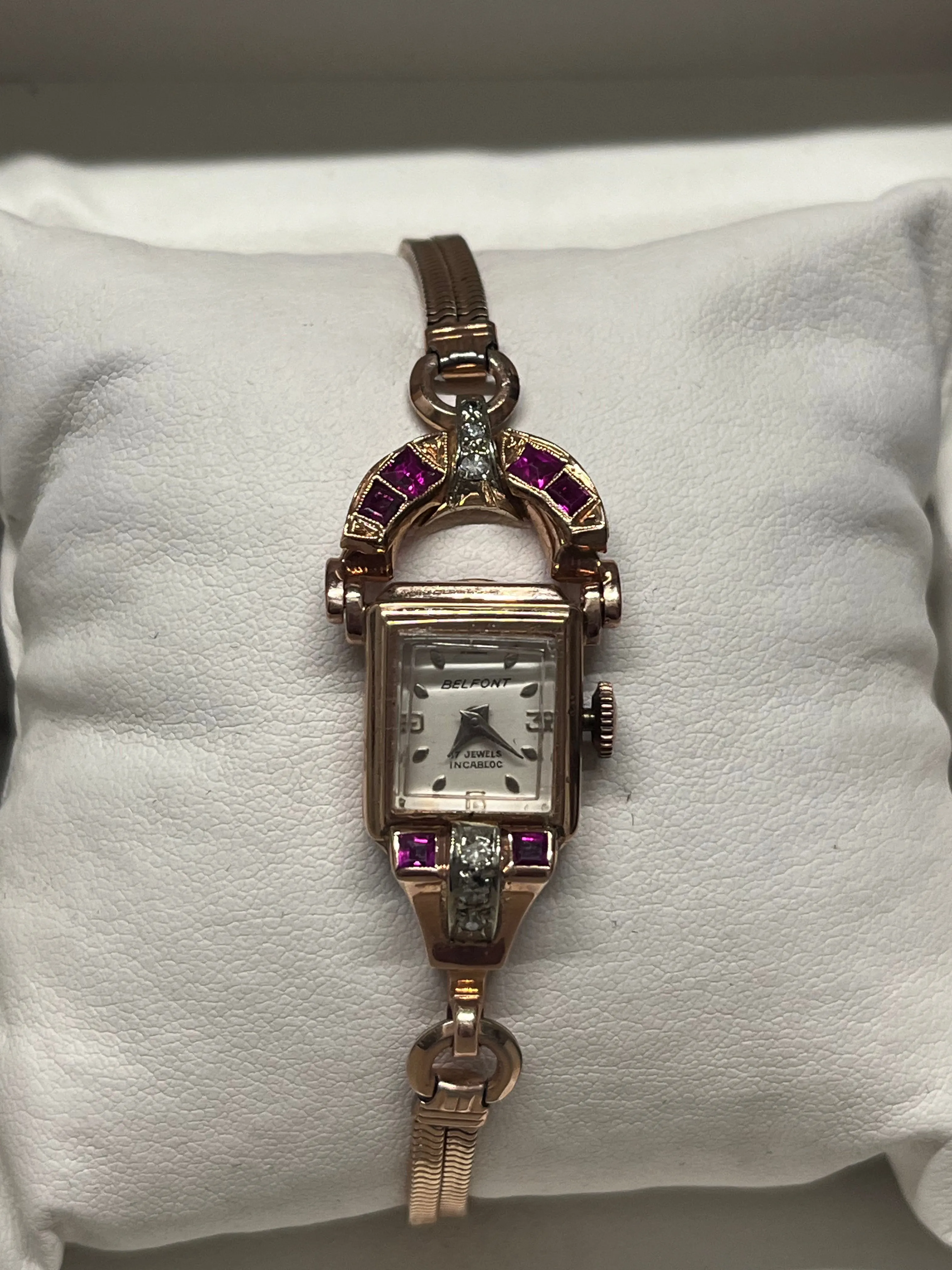 BELFONT Beautifully Rare And Unique 12K GF Ladies' Wristwatch - $20K APR w/ COA!