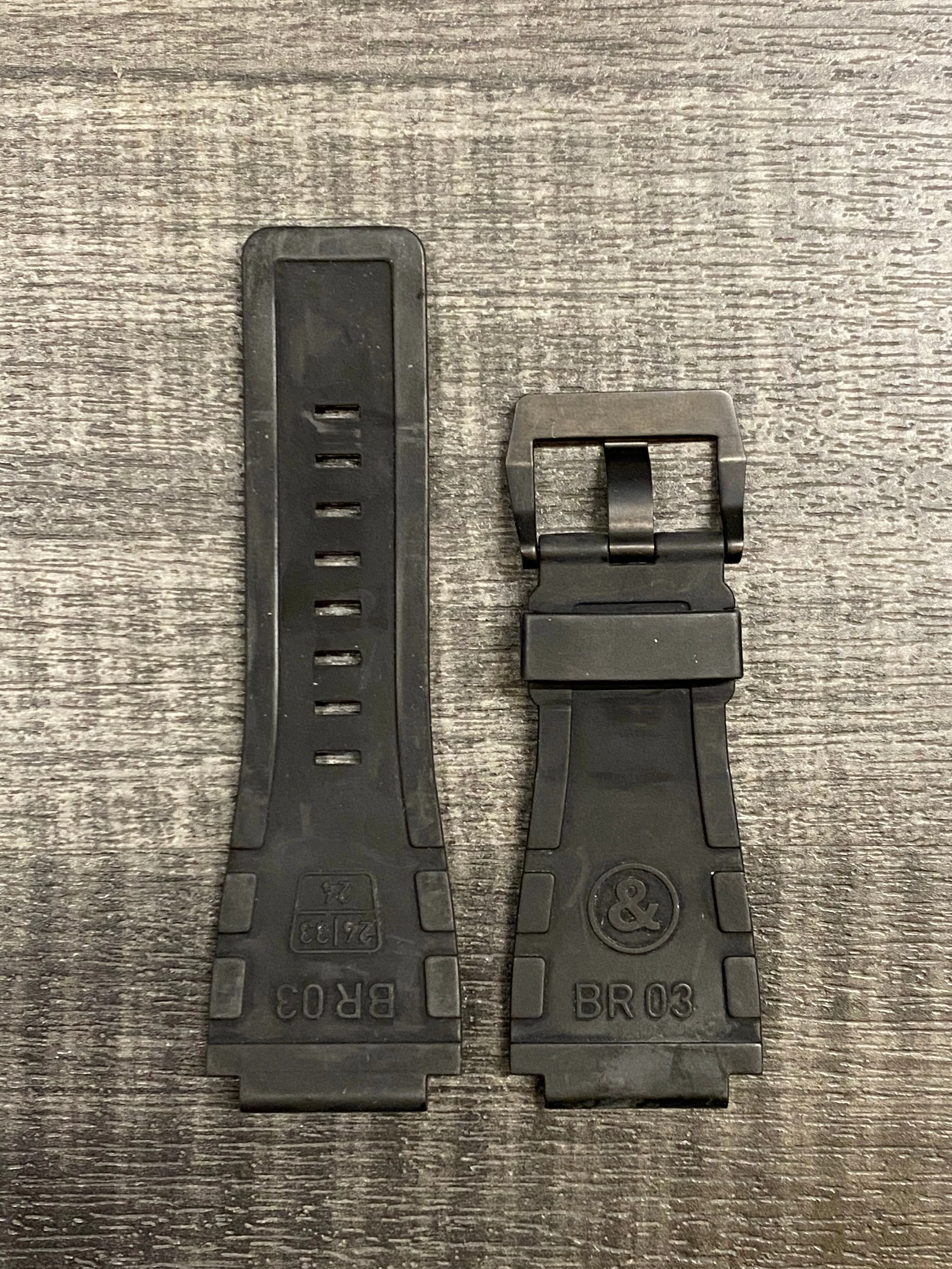 BELL & ROSS  Black Rubber Men's Watch Strap - $600 APR VALUE w/ CoA! ✓