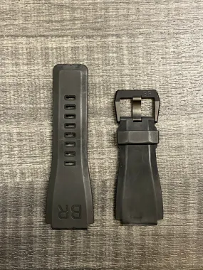 BELL & ROSS  Black Rubber Men's Watch Strap - $600 APR VALUE w/ CoA! ✓