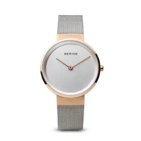 Bering Classic Rose Gold & Stainless Steel Mesh Ladies Watch