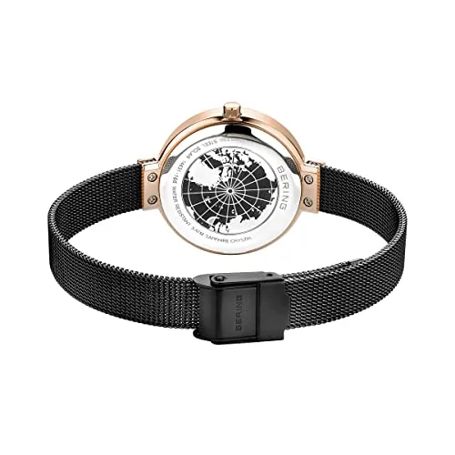 BERING Women's Watch Solar Movement - Solar Collection with Stainless Steel and Sapphire Crystal 14631-XXX Bracelet Watches, Black, 31, Bracelet