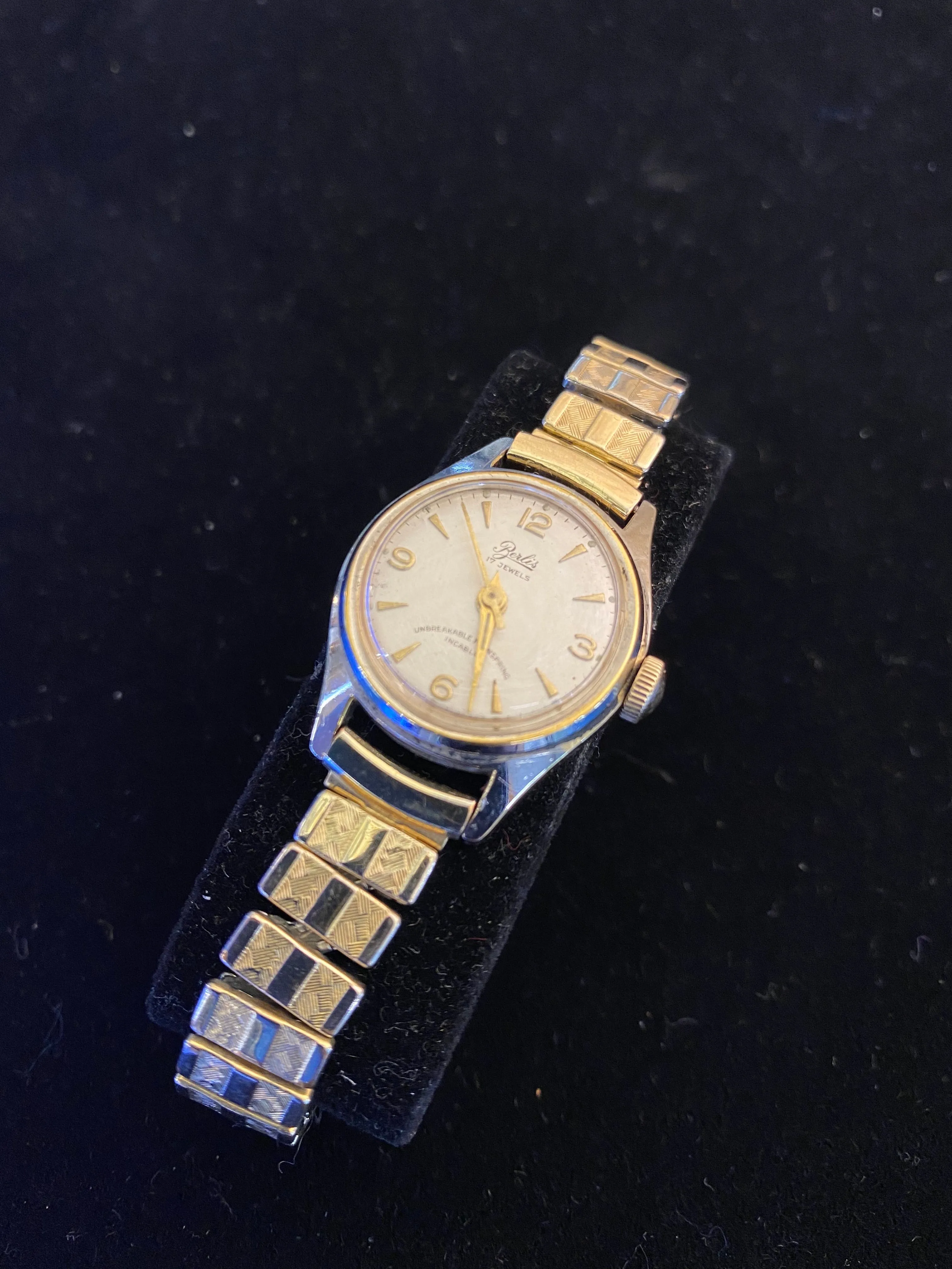 Berlis Ladies Gold-Tone SS Unique Wristwatch! Vintage c.1940s - $4K APR w/ COA!!